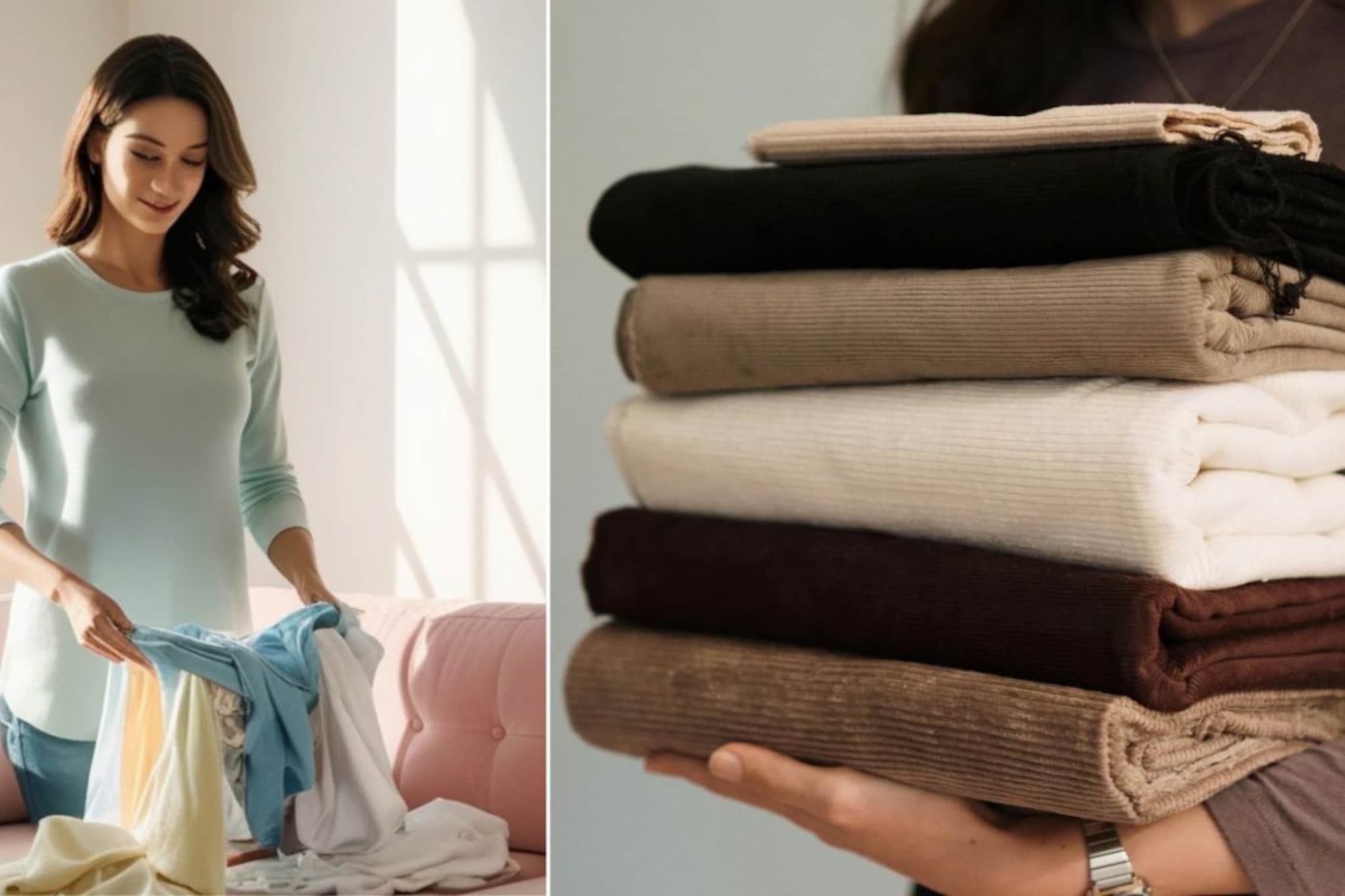 कपड्यांच्या घड्या घालणं कंटाळवाणं वाटतं? 'या' ट्रिक्स वापरा, चुटकीसरशी होईल काम! कपड्यांच्या घड्या घालणं कंटाळवाणं वाटतं? 'या' ट्रिक्स वापरा, चुटकीसरशी होईल काम!