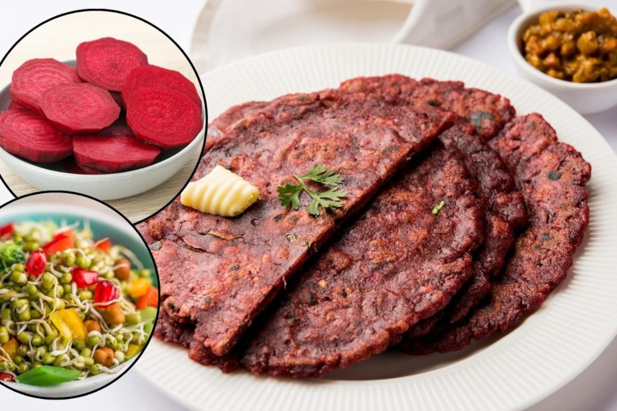 मुलांच्या डब्यासाठी-नाश्त्यासाठी परफेक्ट! बनवा झटपट बीट आणि कडधान्यांचं थालीपीठ