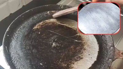 तव्यावरील काळा थर कसा काढायचा?