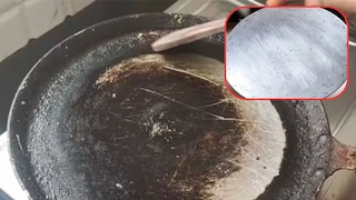 तव्यावरील काळा थर कसा काढायचा?