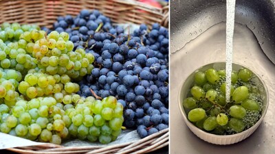 द्राक्षे स्वच्छ करण्याच्या टिप्स..