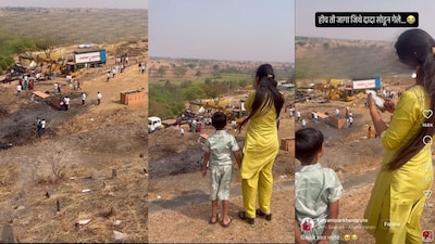 Viral Video: Baramati Daughter-in-Law Films Ajit Pawar Plane Crash Debris, 7 Million Views