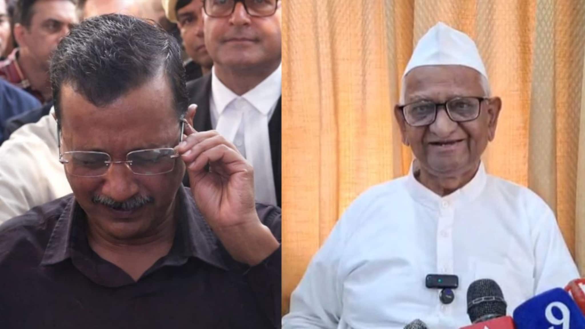 केजरीवाल जेलमधून सुटले, पत्रकारांनी हजारेंना आठवण करून दिलं ते वक्तव्य