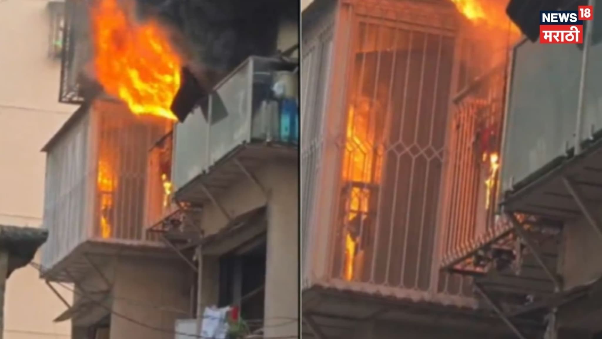 मुंबईत 7 मजली इमारतीला भीषण आग, घटनास्थळाचा पहिला Video मुंबईत 7 मजली इमारतीला भीषण आग, घटनास्थळाचा पहिला Video