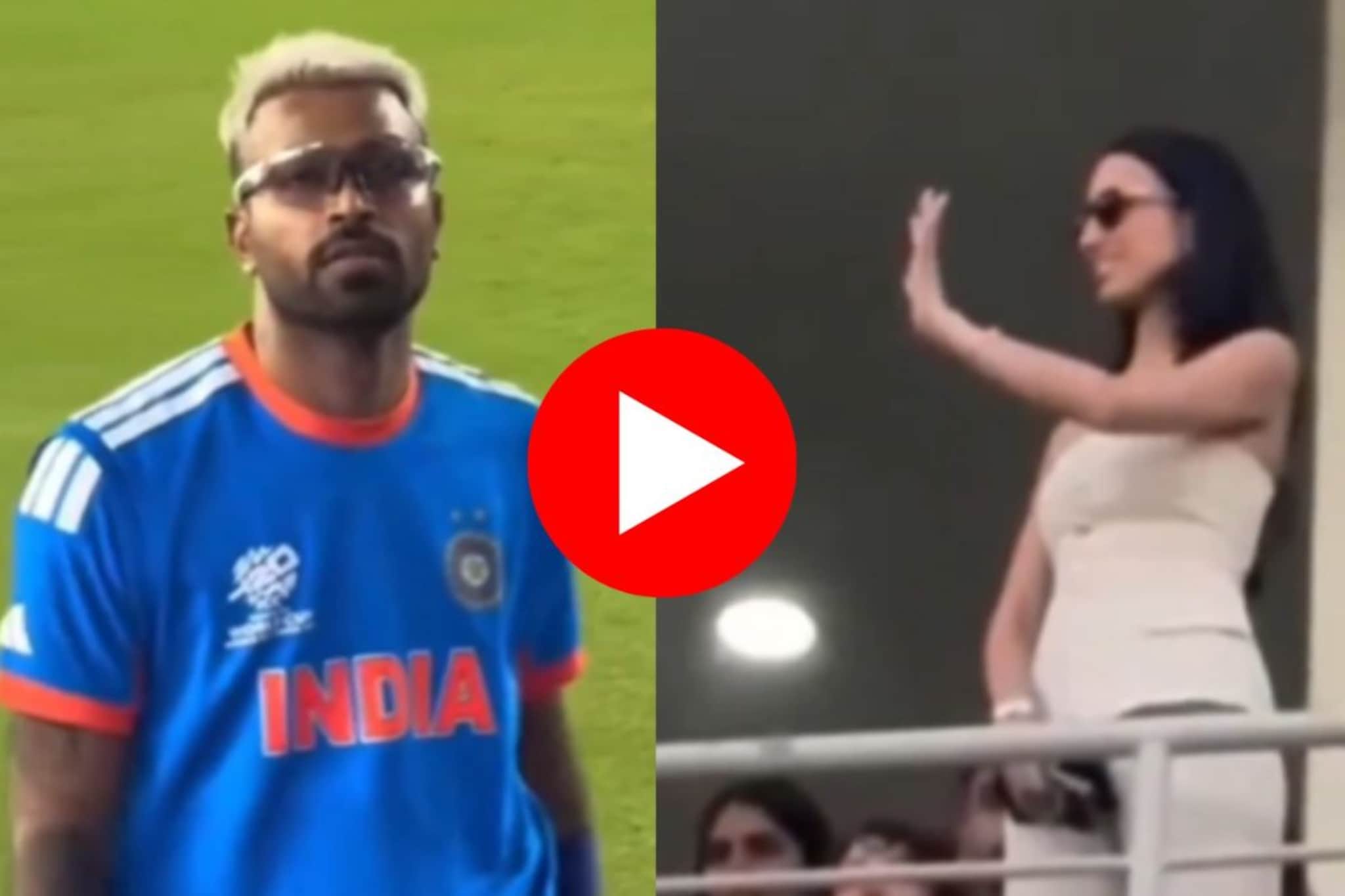 हार्दिक मैदानात, ती गॅलरीत, दोघांच्या खाणाखुणा, नजरेतून एकमेकांना उत्तरं, Video हार्दिक मैदानात, ती गॅलरीत, दोघांच्या खाणाखुणा, नजरेतून एकमेकांना उत्तरं, Video