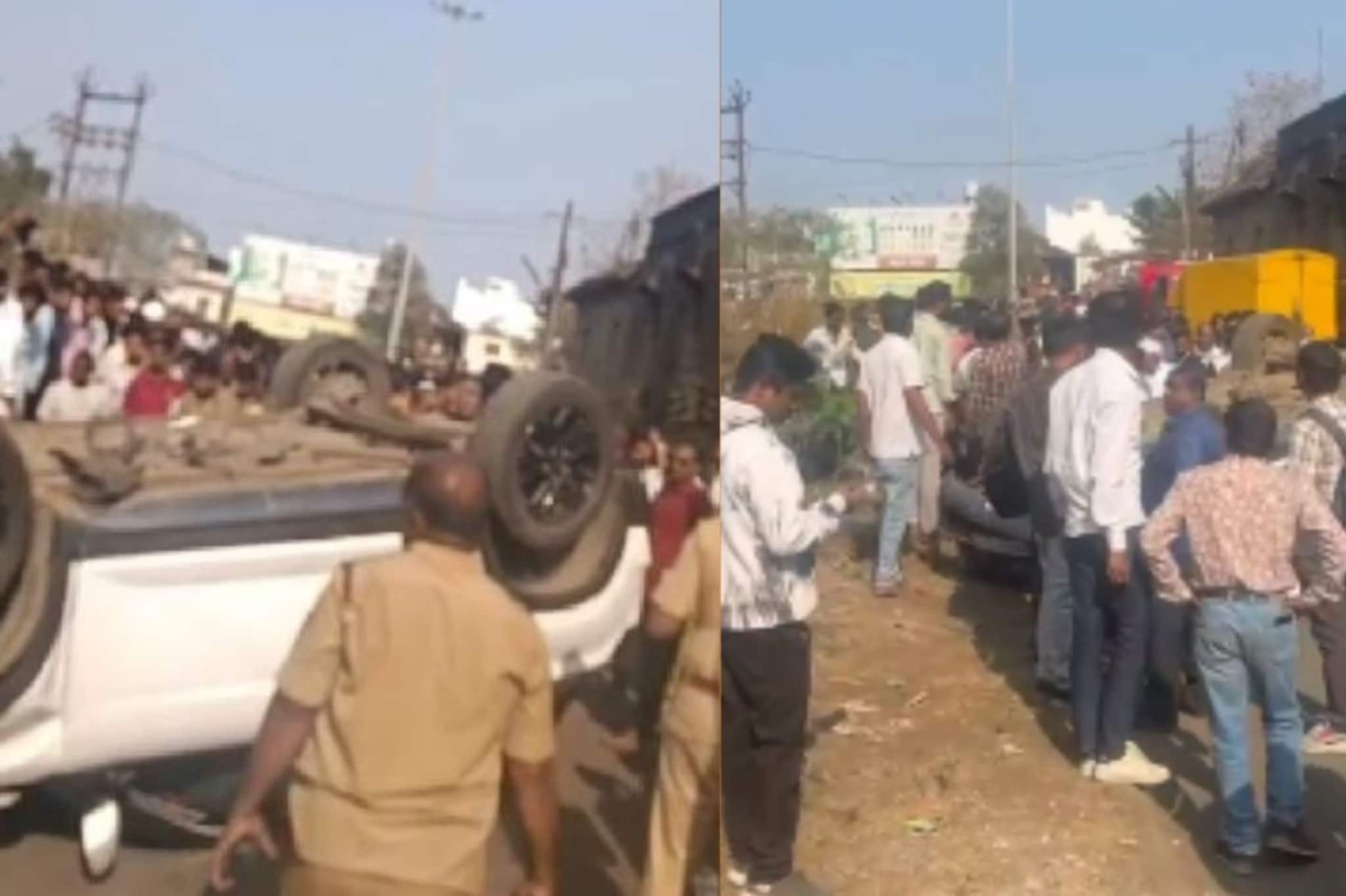 कोल्हापुरात भीषण अपघात,  चार चाकीने ३ दुचाकींना उडवलं, दोन जण जागीच ठार