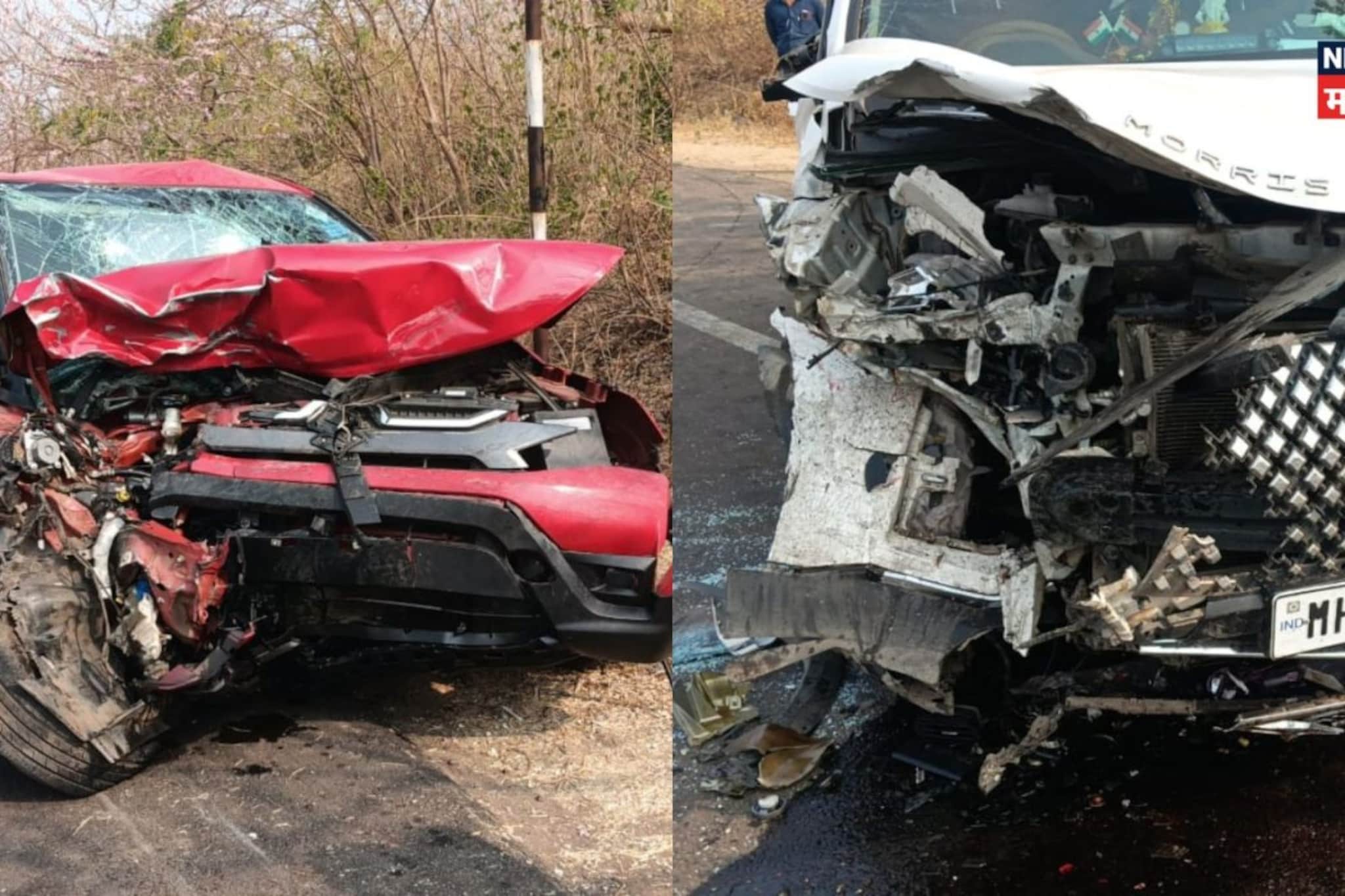 नाशिक-कळवण मार्गावर दोन कारची समोरासमोर धडक, ७ जण गंभीर जखमी नाशिक-कळवण मार्गावर दोन कारची समोरासमोर धडक, ७ जण गंभीर जखमी