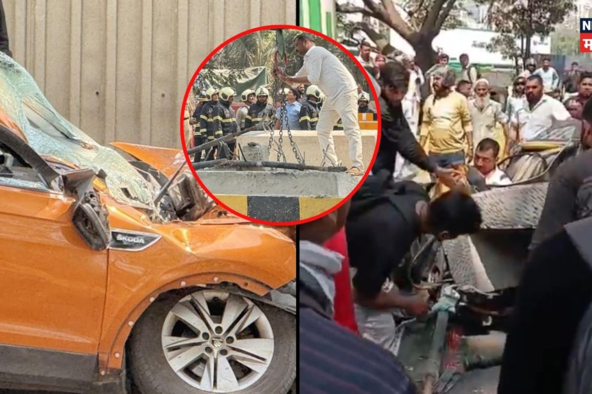 मुलुंडमध्ये मेट्रोच्या बांधकामाचा स्लॅब कोसळला, काही लोक दबल्याची भीती