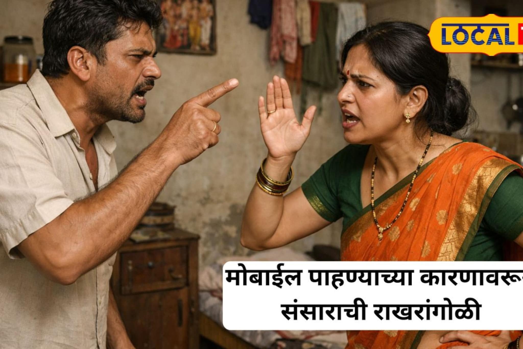 मोबाईल पाहिला म्हणून पतीच हैवानी कृत्य; घरात पत्नी अन् मुलासोबत...;मुंबईतील घटना