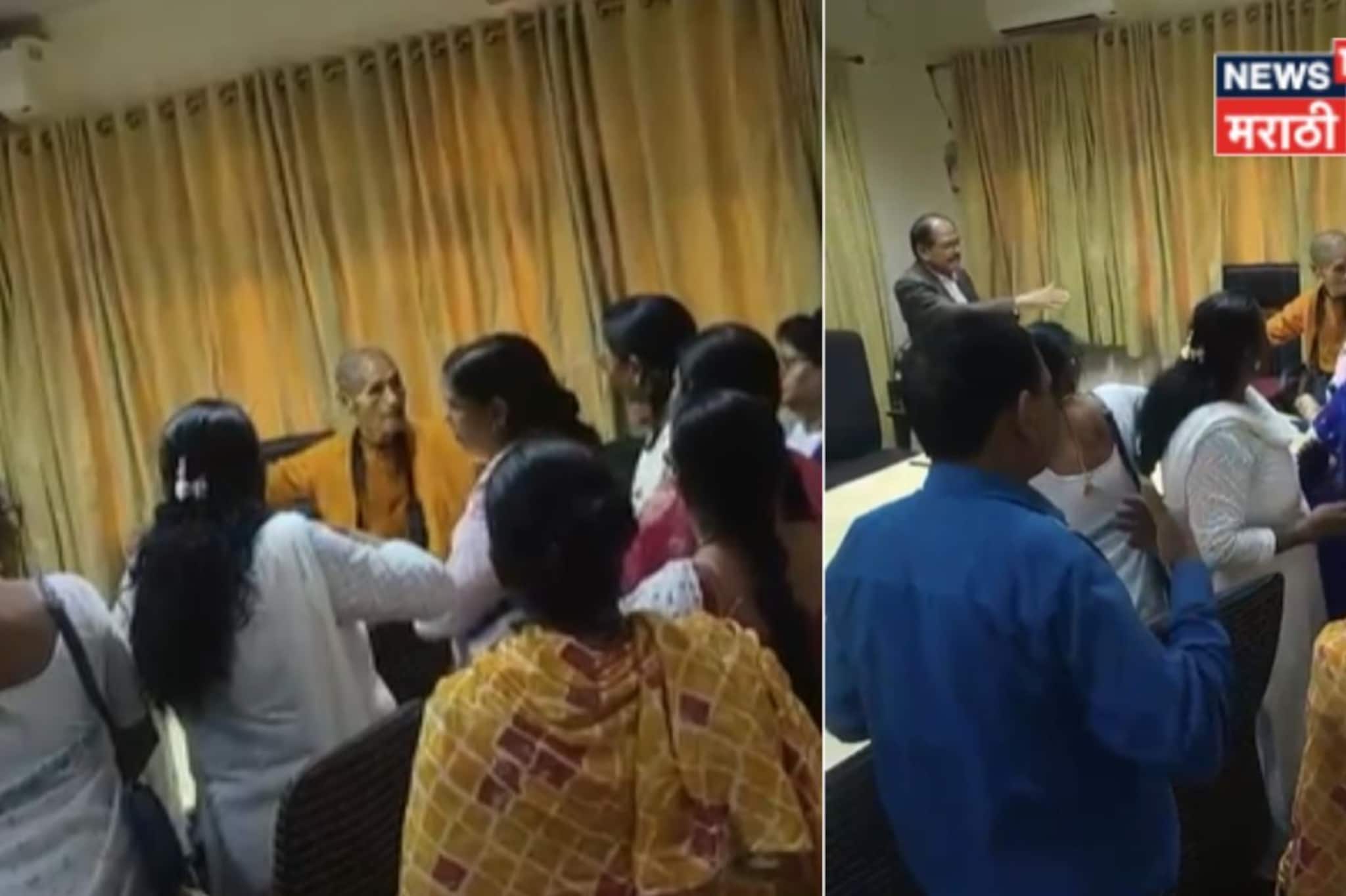 नागपुरातील दीक्षाभूमीच्या अध्यक्षांनी महिलेवर उगारला हात, धक्कादायक घटनेचा VIDEO