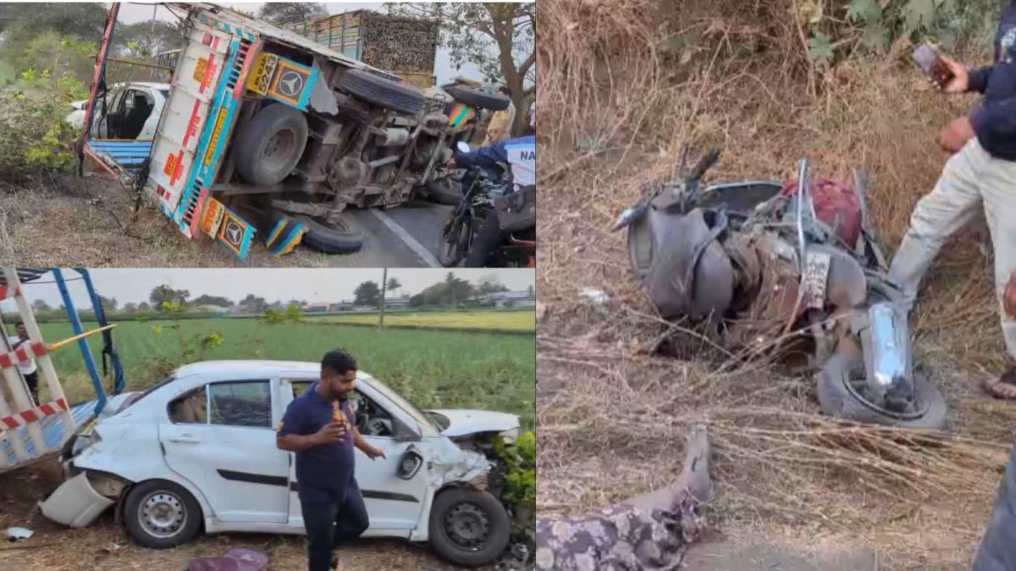 मजुरी करून घरी चालले होते, पिकअप व्हॅनची स्कुटीला धडक,मायलेकाचा जागेवरच मृत्यू