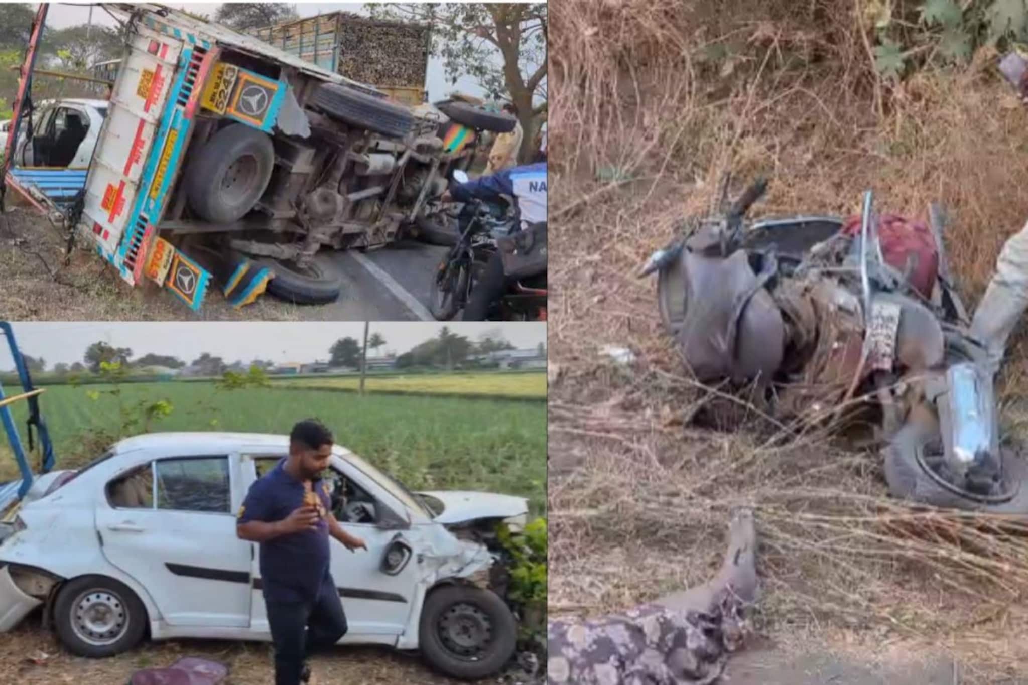 मजुरी करून घरी चालले होते, पिकअप व्हॅनची स्कुटीला धडक,मायलेकाचा जागेवरच मृत्यू