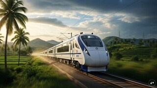 बुलेट ट्रेनने सुपरफास्ट प्रवास (AI Image) 