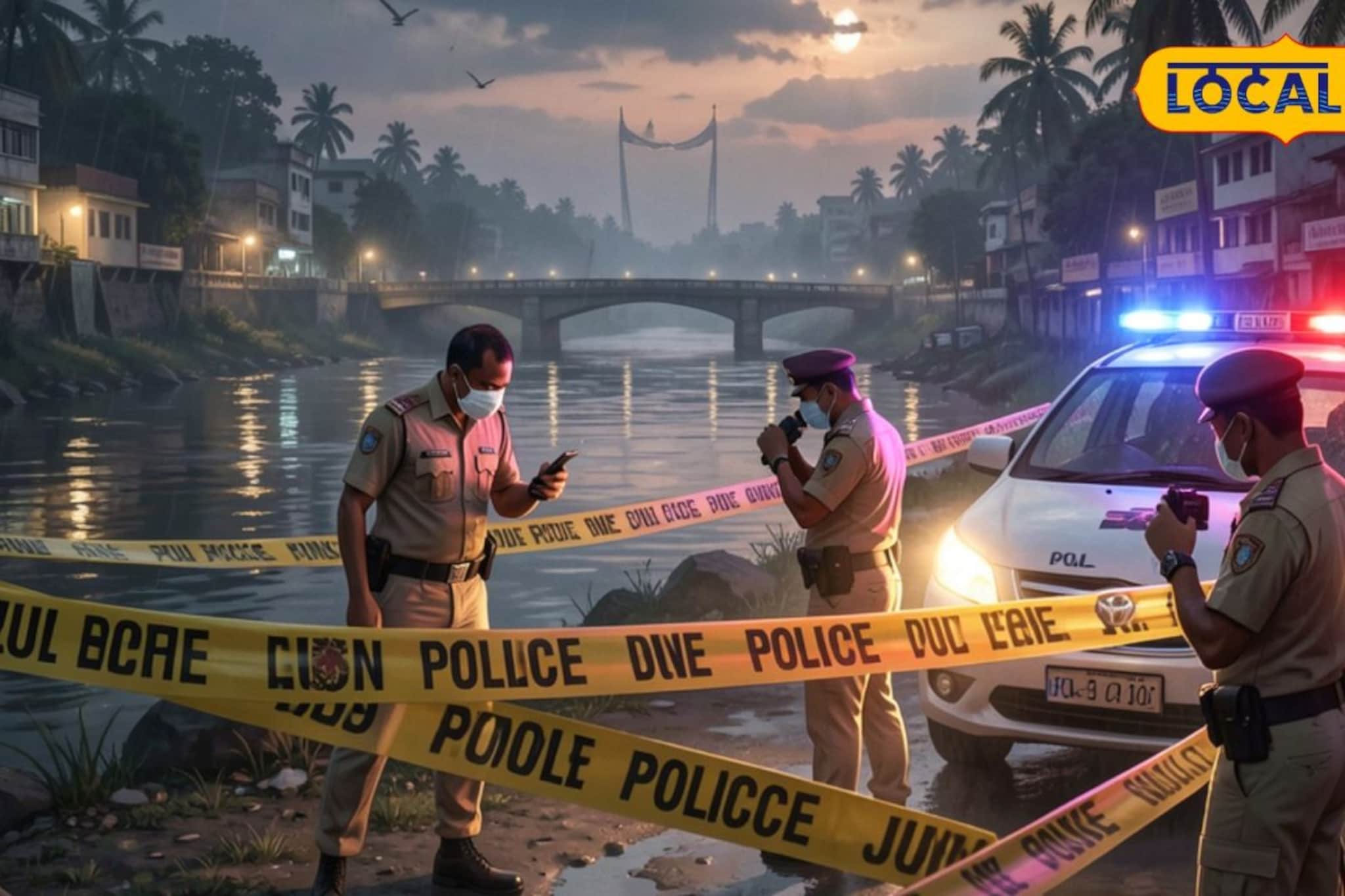 हातावर त्रिशूळ, तळवटात बांधलेला मृतदेह अन् वर साडी; नदीपात्रात तरुणाचा मृतदेह