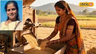 धान्य भरडताना अपघात (धान्य भरडणाऱ्या महिलेचा फोटो- AI Image)