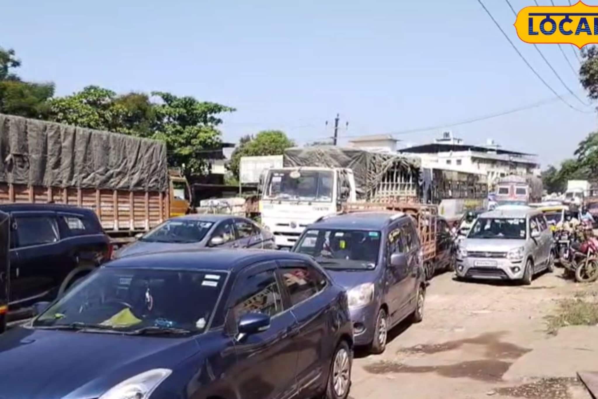 कोकणवासीयांची 'होळी' वाहतूक कोंडीत! मुंबई-गोवा महामार्गावर वाहनांच्या लांब रांगा