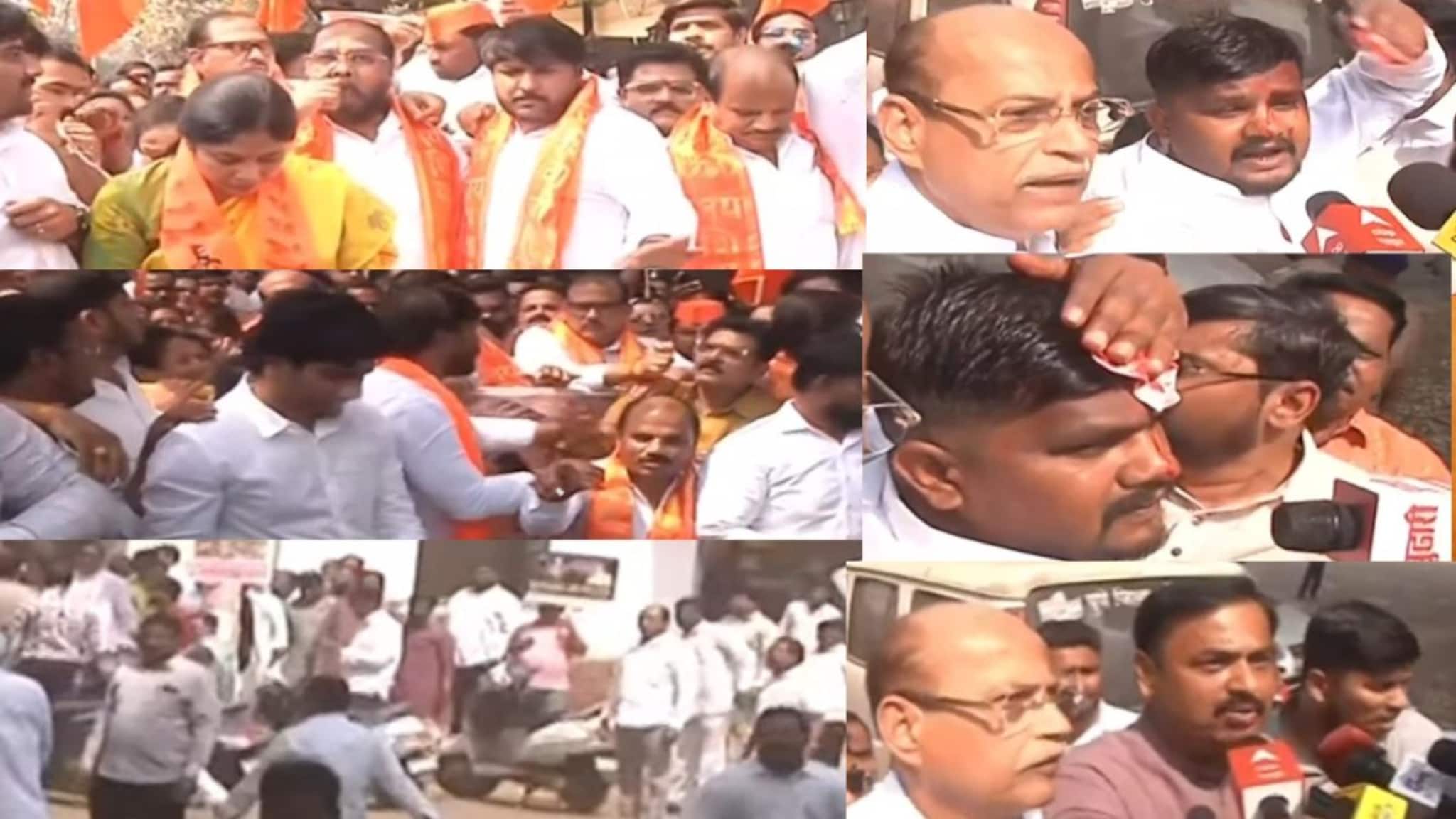 Pune: भाजप-काँग्रेसचे कार्यकर्ते भिडले, आंदोलनात दगडफेक, कार्यकर्ते रक्तबंबाळ