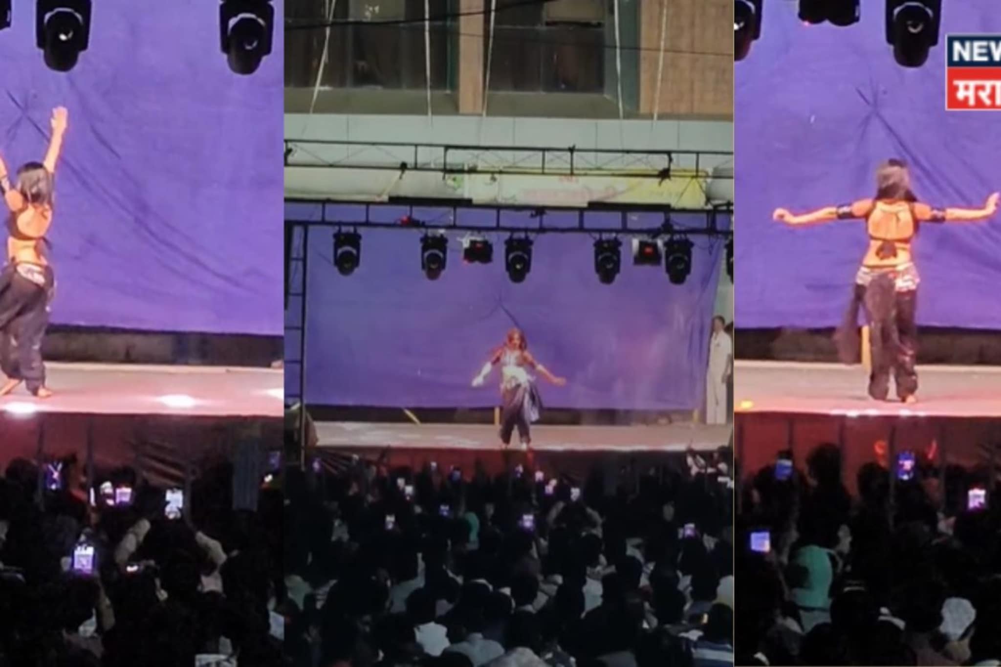 शिवरायांचा पुतळा झाकला, शिवजयंतीच्या पूर्वसंध्येला नृत्यांगणाचा बिभत्स डान्स शिवरायांचा पुतळा झाकला, शिवजयंतीच्या पूर्वसंध्येला नृत्यांगणाचा बिभत्स डान्स