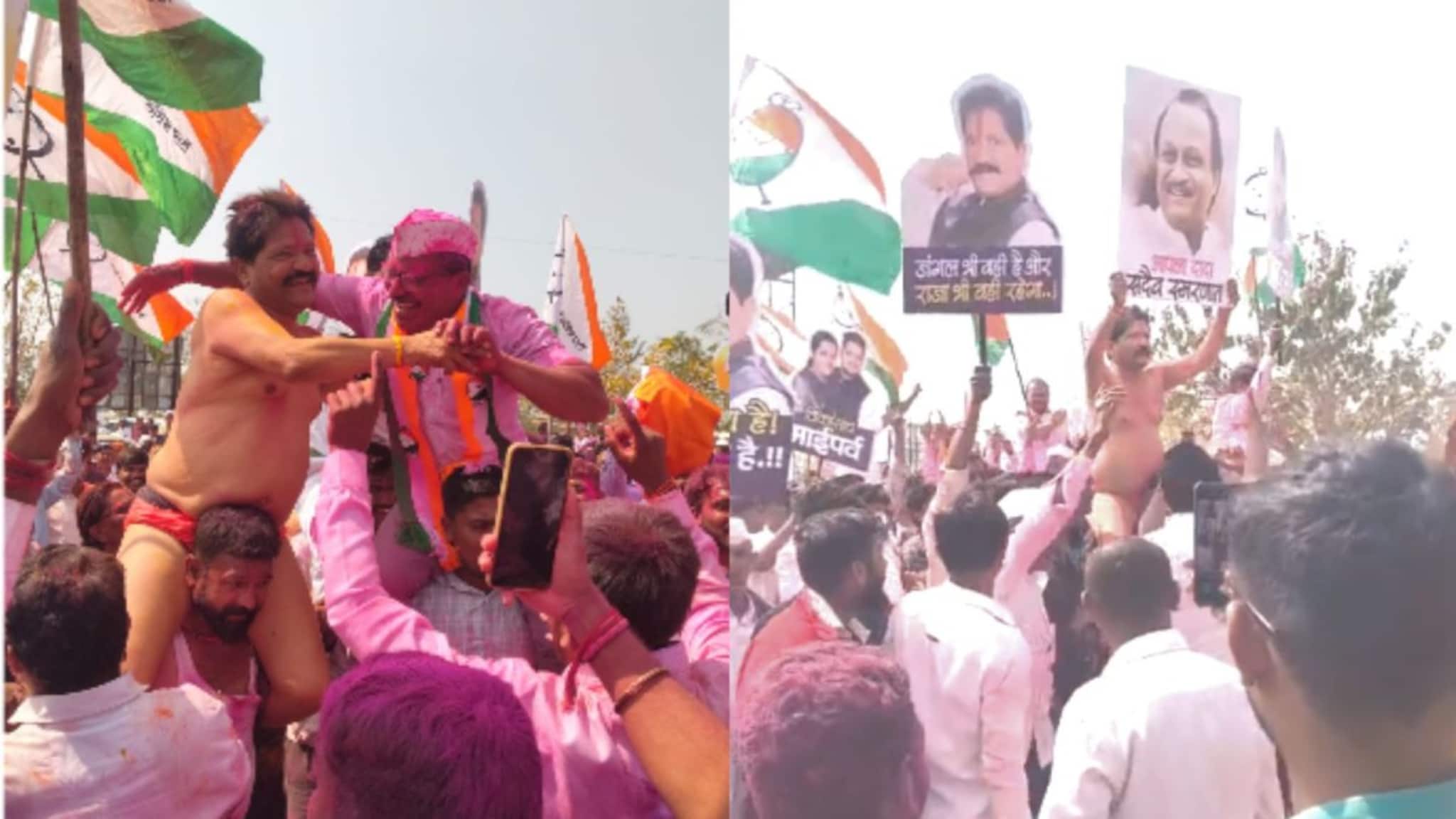 'जंगल भी वही है और राजा भी वही रहेंगा' सून जिंकली, सासऱ्याने लंगोट घालून केला जल्लोष, हातात अजितदादांचा फोटो, VIDEO