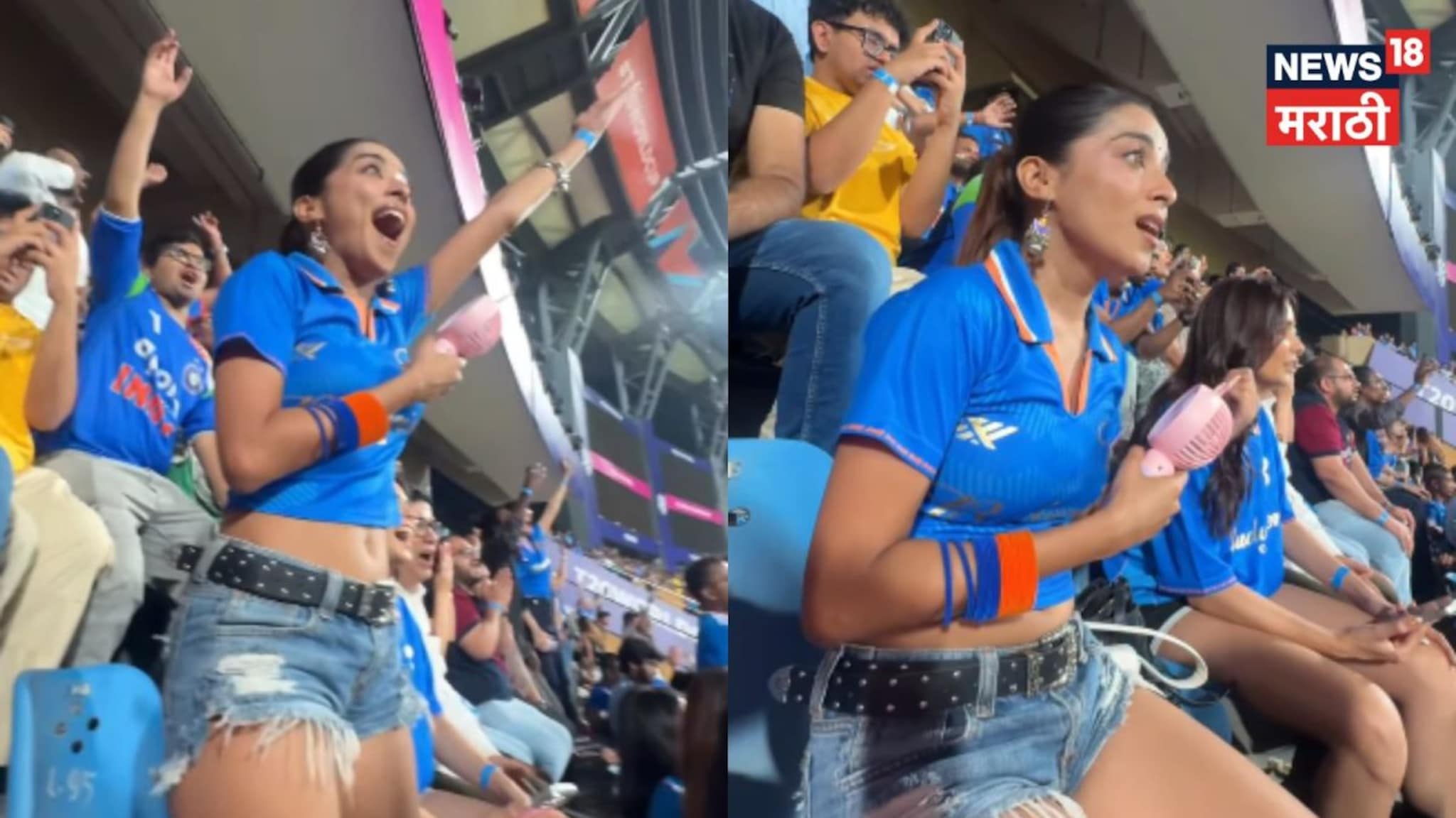 IND-USA मॅच बघायला गेली अन् एका रात्रीत व्हायरल झाली, कोण आहे वानखेडे स्टेडियमवर आलेली तन्वी गडकरी?