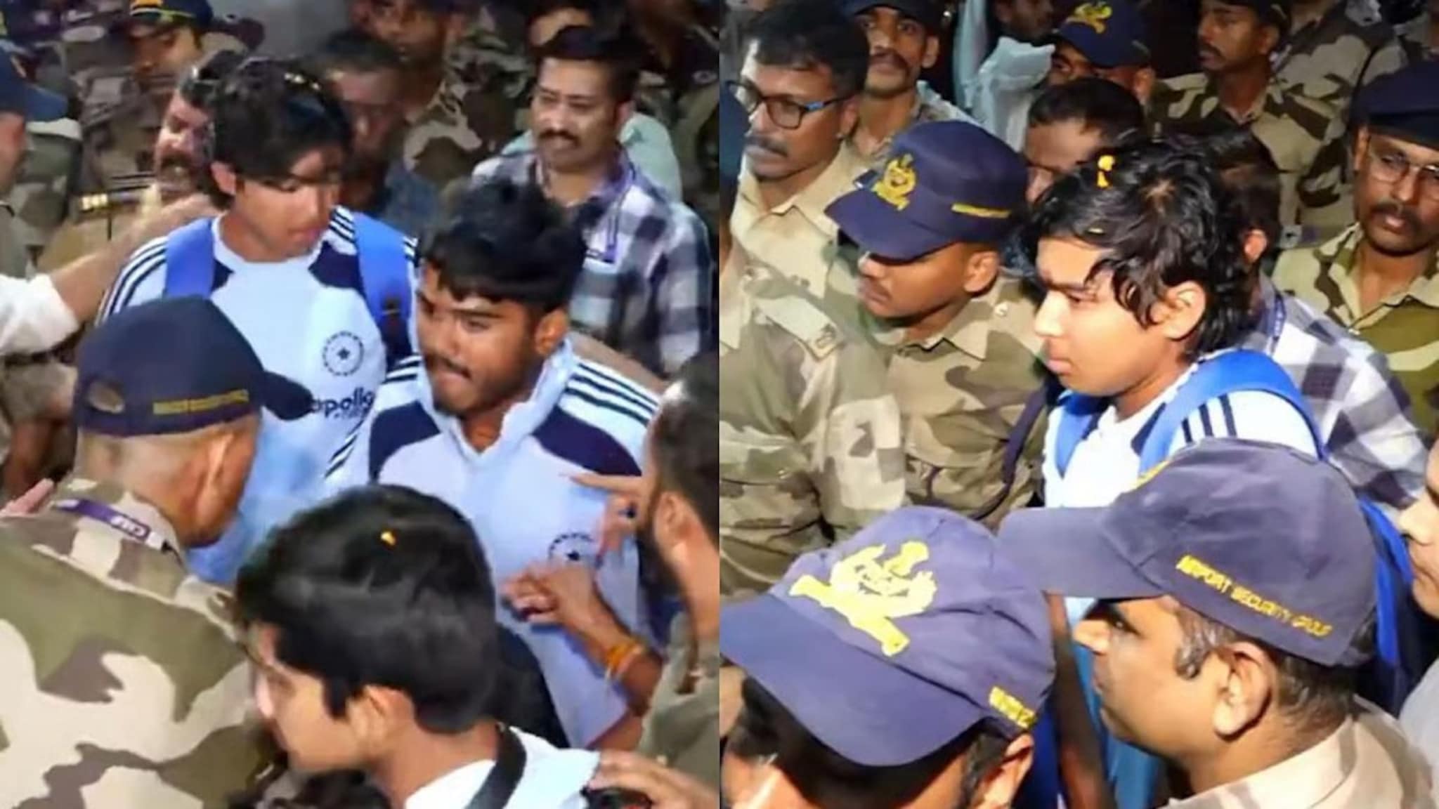 वैभव-आयुष दिसताच एकच जल्लोष, वर्ल्ड चॅम्पियन टीमचं मुंबईत फुलं उधळून स्वागत