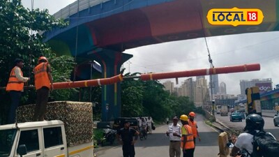 Height barrier breaks near Majiwada Junction Thane