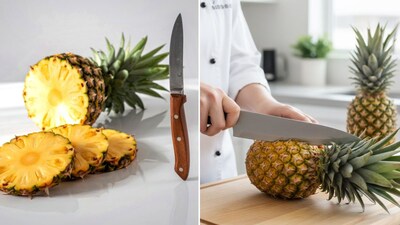 अननस कापण्याची सोपी पद्धत..