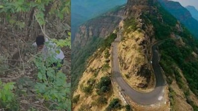 पुणे के वरंधा घाट में बड़ा हादसा: 4 लोगों ने कार से कूदकर बचाई जान, 120 फीट गहरी खाई में गिरी गाड़ी.