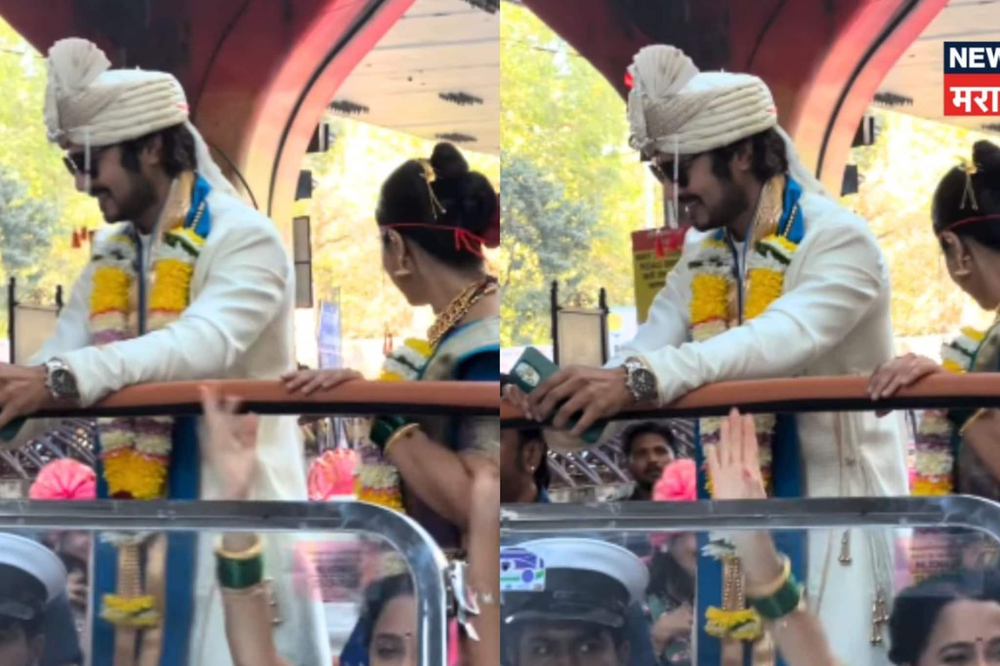 रिअल लग्न राहिलं बाजूला, रील लग्नाची वरात घेऊन मराठी अभिनेता पोहोचला लालबागमध्ये रिअल लग्न राहिलं बाजूला, रील लग्नाची वरात घेऊन मराठी अभिनेता पोहोचला लालबागमध्ये