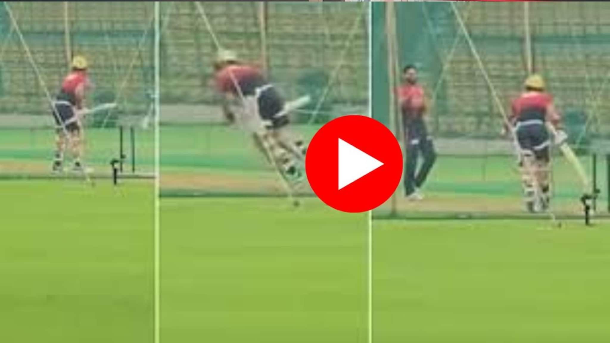 भुवनेश्वर कुमारच्या घातक यॉर्करसमोर कोहली मैदानात कोसळला, नेटसमधला 14 सेकंदाचा धडकी भरवणारा VIDEO