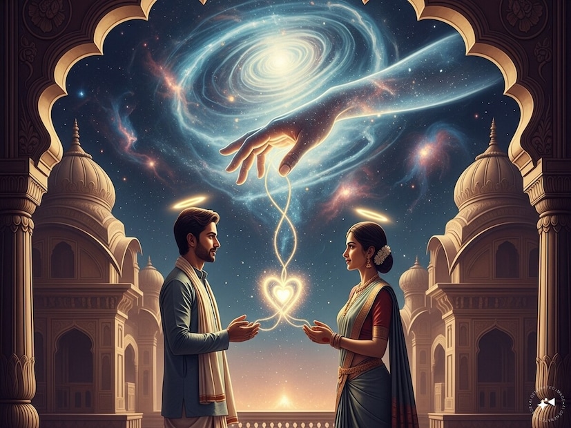 कर्म आणि विवाह यांच्यातील संबंध - सध्याच्या काळात अनेकांना असं वाटतं की, आपला जीवनसाथी आपण आपल्या निवडीनुसार किंवा परिस्थितीनुसार ठरवला गेलाय. डेटिंग अॅप्स, वैवाहिक वेबसाइट्स आणि सोशल मीडियाच्या युगात तर हीच बाब खरी भासते. परंतु भारतीय आध्यात्मिक परंपरा याला वेगळ्या दृष्टिकोनातून पाहते. कर्म आणि विवाह यांच्यातील संबंध - सध्याच्या काळात अनेकांना असं वाटतं की, आपला जीवनसाथी आपण आपल्या निवडीनुसार किंवा परिस्थितीनुसार ठरवला गेलाय. डेटिंग अॅप्स, वैवाहिक वेबसाइट्स आणि सोशल मीडियाच्या युगात तर हीच बाब खरी भासते. परंतु भारतीय आध्यात्मिक परंपरा याला वेगळ्या दृष्टिकोनातून पाहते.