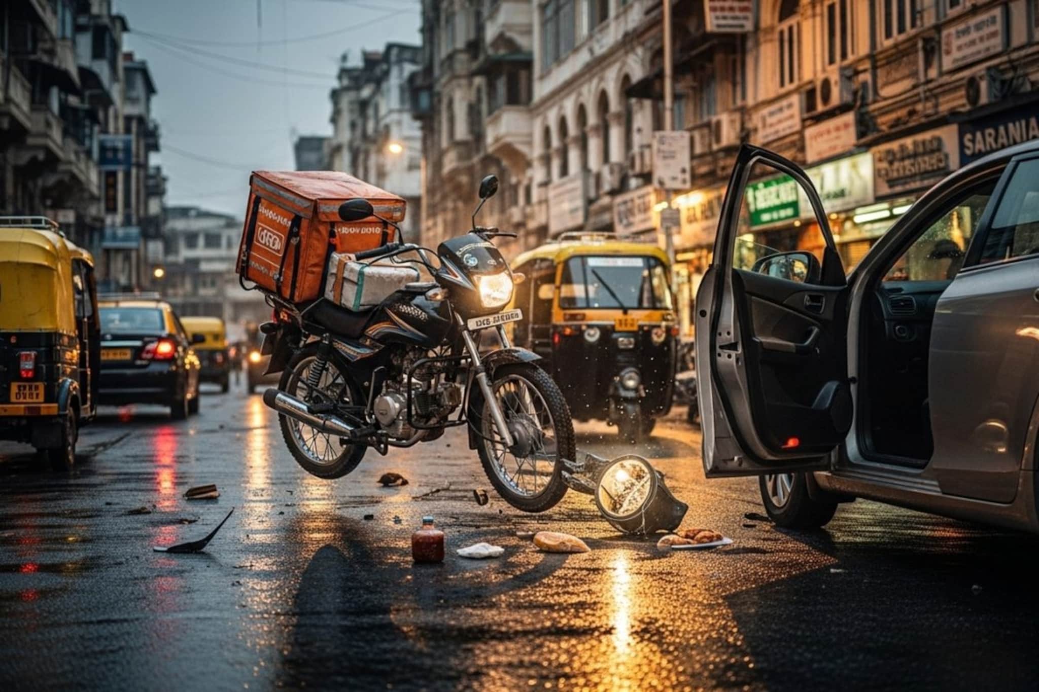 कारचा दरवाजा उघडला अन् मागून येणाऱ्या डिलिव्हरी बॉय टँकर खाली चिरडला, मुंबईत थरकाप उडवणारा अपघात