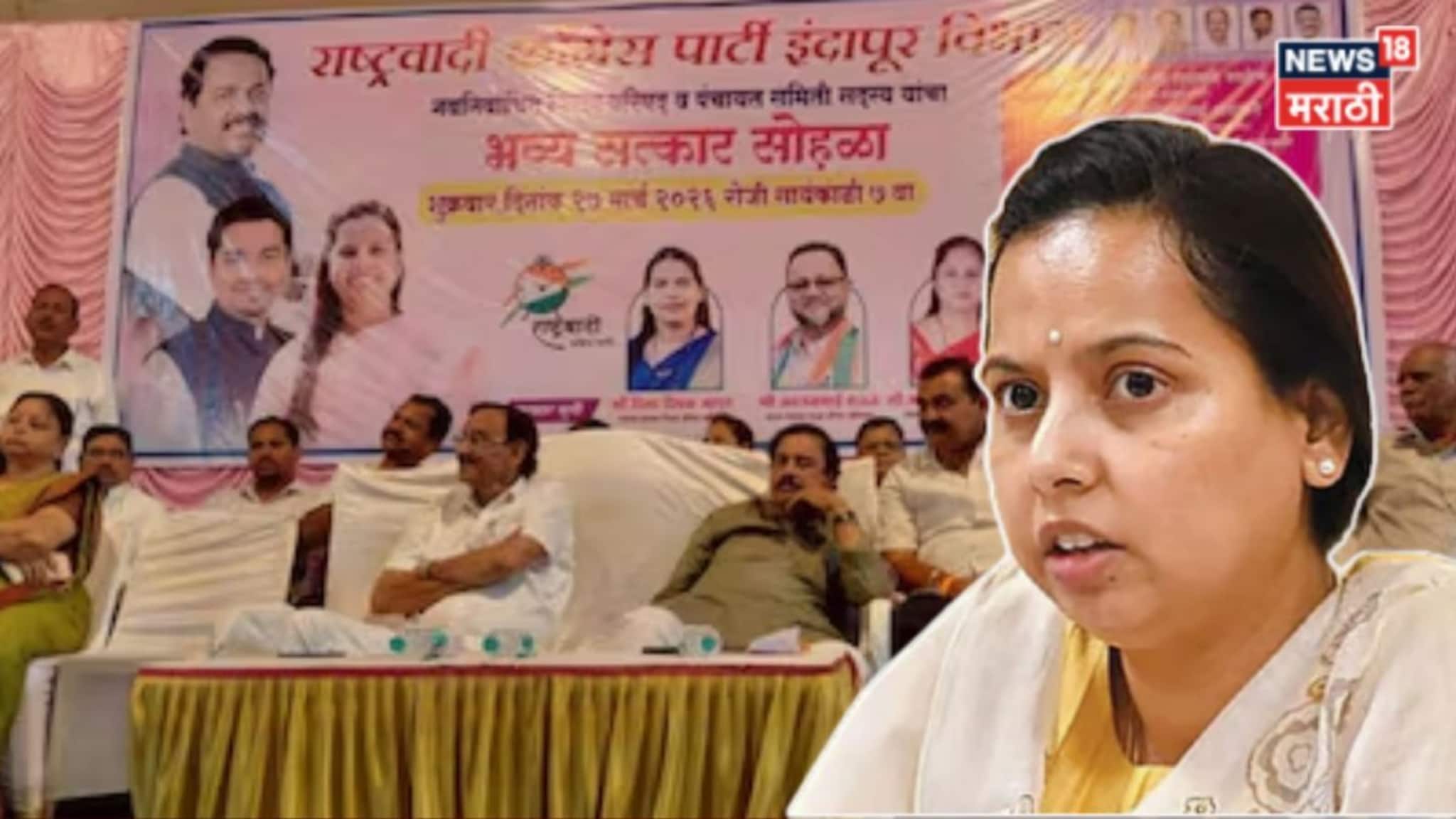 Aditi Tatkare:  बॅनरवर अजितदादा अन् सुनेत्रा पवारांचा फोटो का नव्हता? अदिती तटकरेंनी स्पष्टच सांगितलं, ''सुनेत्रा काकींना आमचा...''