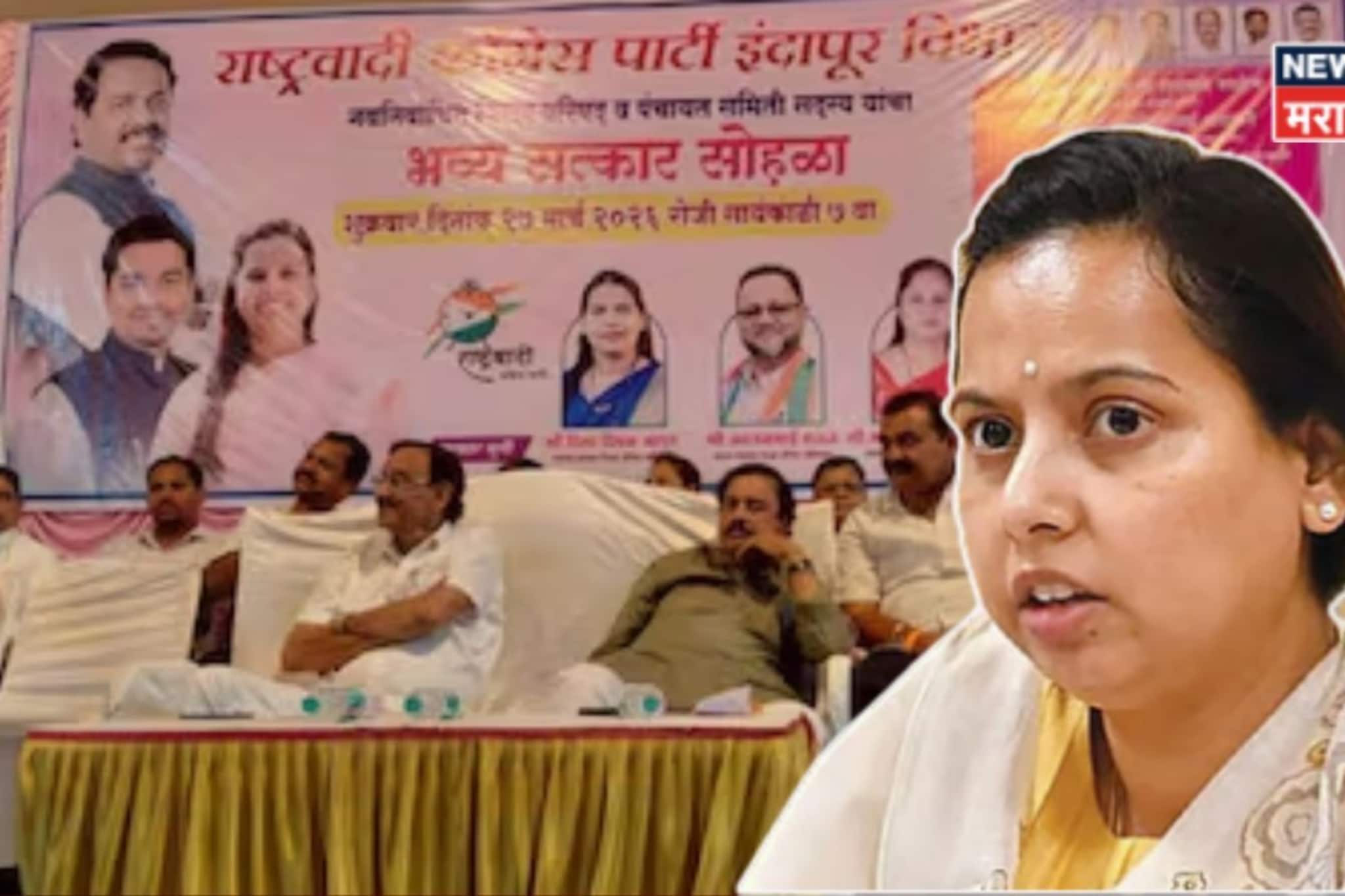 बॅनरवर अजितदादा अन् सुनेत्रा पवारांचा फोटो का नव्हता? अदिती तटकरेंनी स्पष्टच सांगितलं, ''सुनेत्रा काकींना आमचा...''