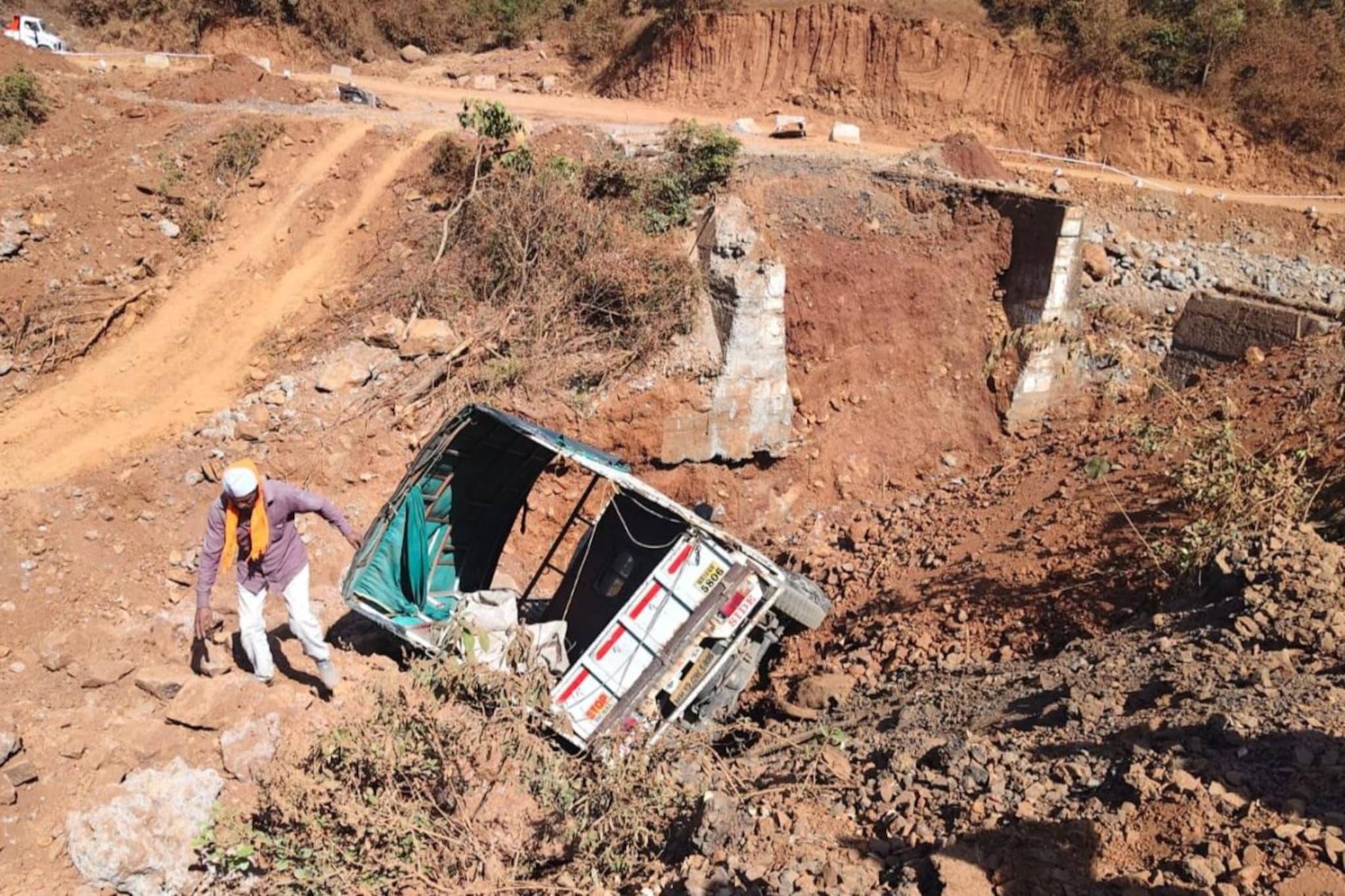 नातेवाईकांच्या अंत्यसंस्कारासाठी जाताना काळाचा घाला, भोर- महाड मार्गावर टेम्पो 20 फूट दरीत कोसळला; 9 जण गंभीर जखमी नातेवाईकांच्या अंत्यसंस्कारासाठी जाताना काळाचा घाला, भोर- महाड मार्गावर टेम्पो 20 फूट दरीत कोसळला; 9 जण गंभीर जखमी