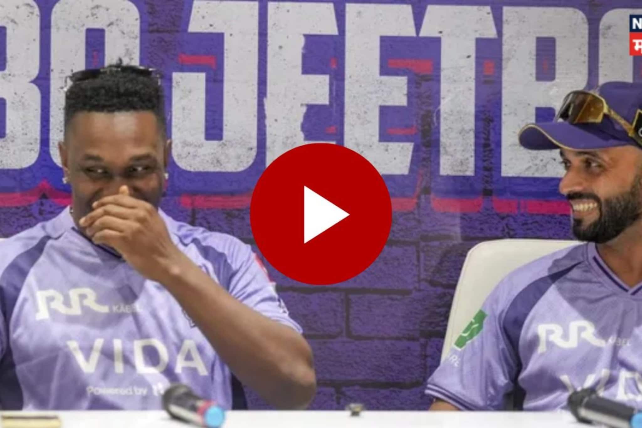 'ओ शीट..माझ्या रूममध्ये दोन पोरी...', प्रेस कॉन्फरेन्समध्ये असं काय बोलला ड्वेन ब्रावो? अजिंक्य रहाणेने सांगितलं माईक चालुये!