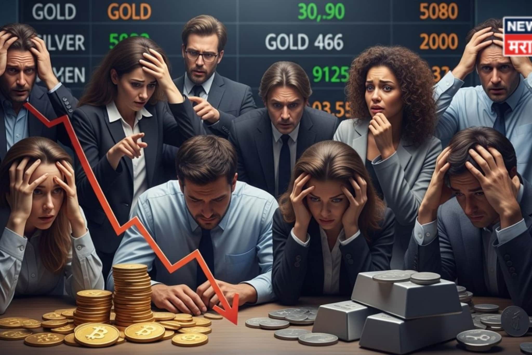 ६० मिनिटं अन्  १.१ ट्रिलियन डॉलर्सचा चुराडा, सोनं-चांदीच्या बाजारात मोठा भूकंप