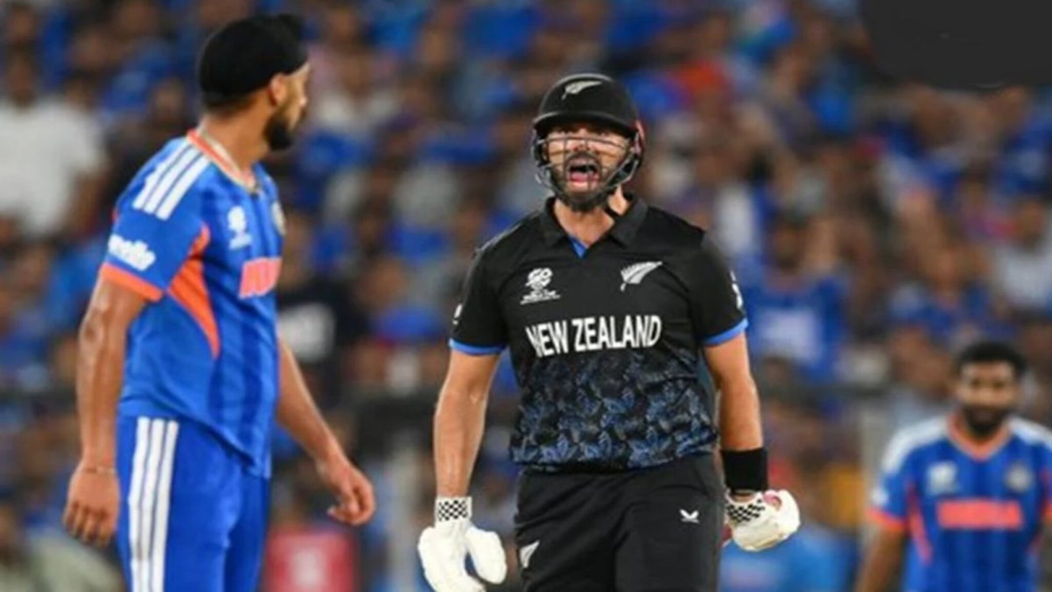 IND vs NZ Final : न्यूझीलंडचा प्लेअर भारतीय खेळाडूवर धावून आला, मॅचमध्ये राडा, VIDEO समोर