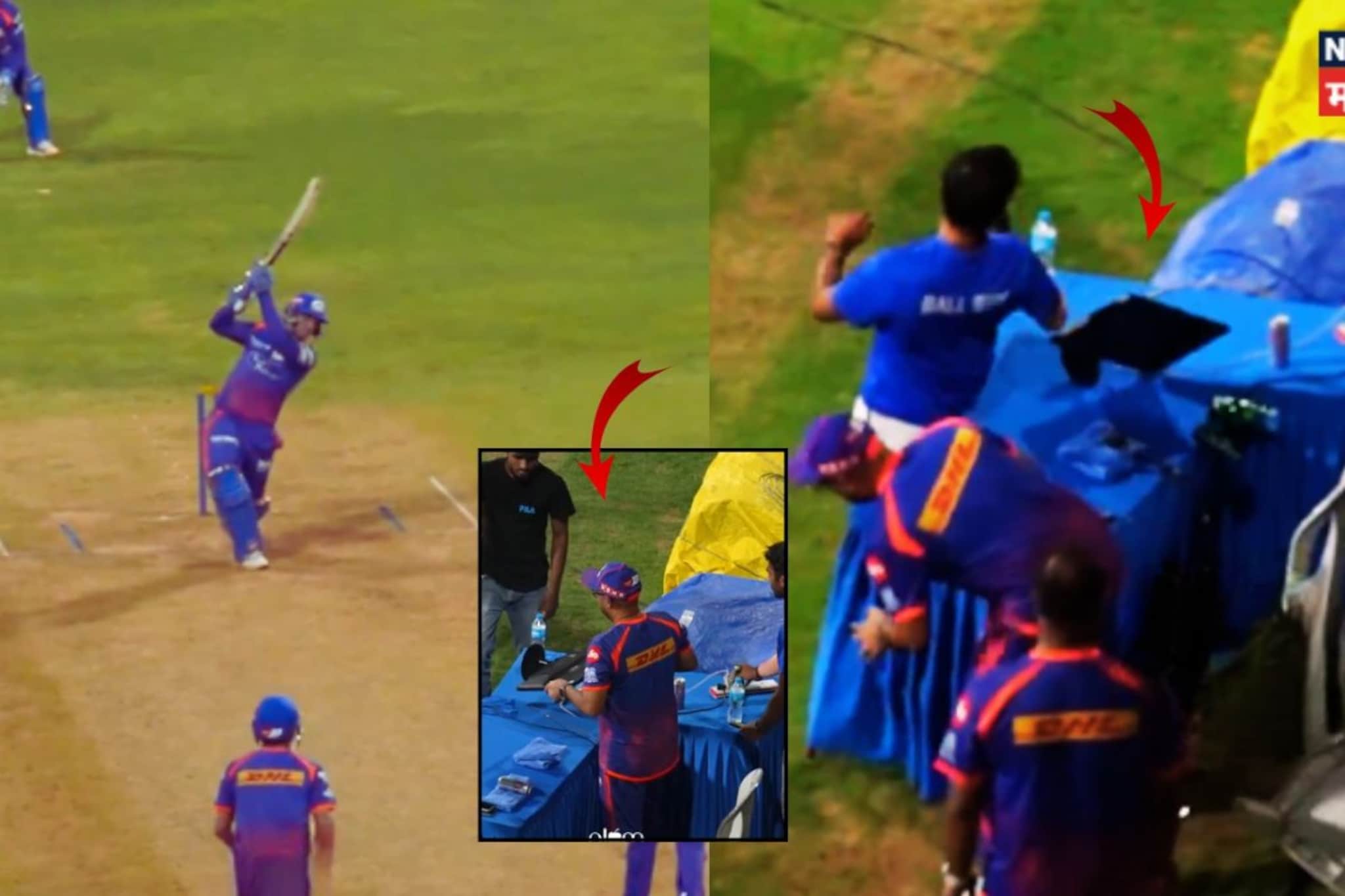 Mumbai Indian : एकच फाईट अन् वातावरण टाईट! हिटमॅनच्या पार्टनरने फोडला डगआऊटचा टीव्ही, Video