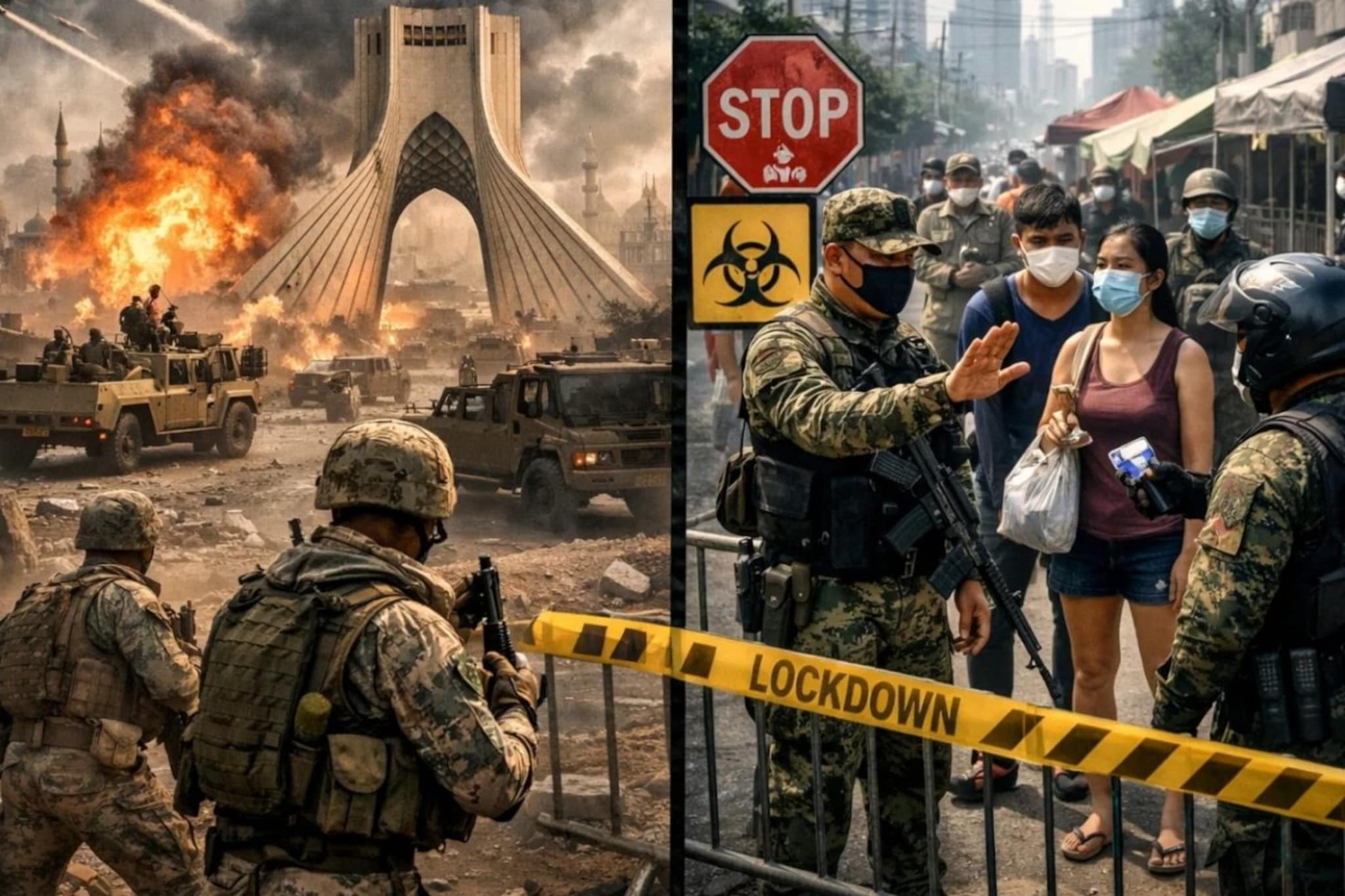 इराण युद्धात राष्ट्रीय आणीबाणी जाहीर, फिलिपाइन्समध्ये सर्वात कठोर लॉकडाऊन; अचानक काय घडले? इराण युद्धात राष्ट्रीय आणीबाणी जाहीर, फिलिपाइन्समध्ये सर्वात कठोर लॉकडाऊन; अचानक काय घडले?