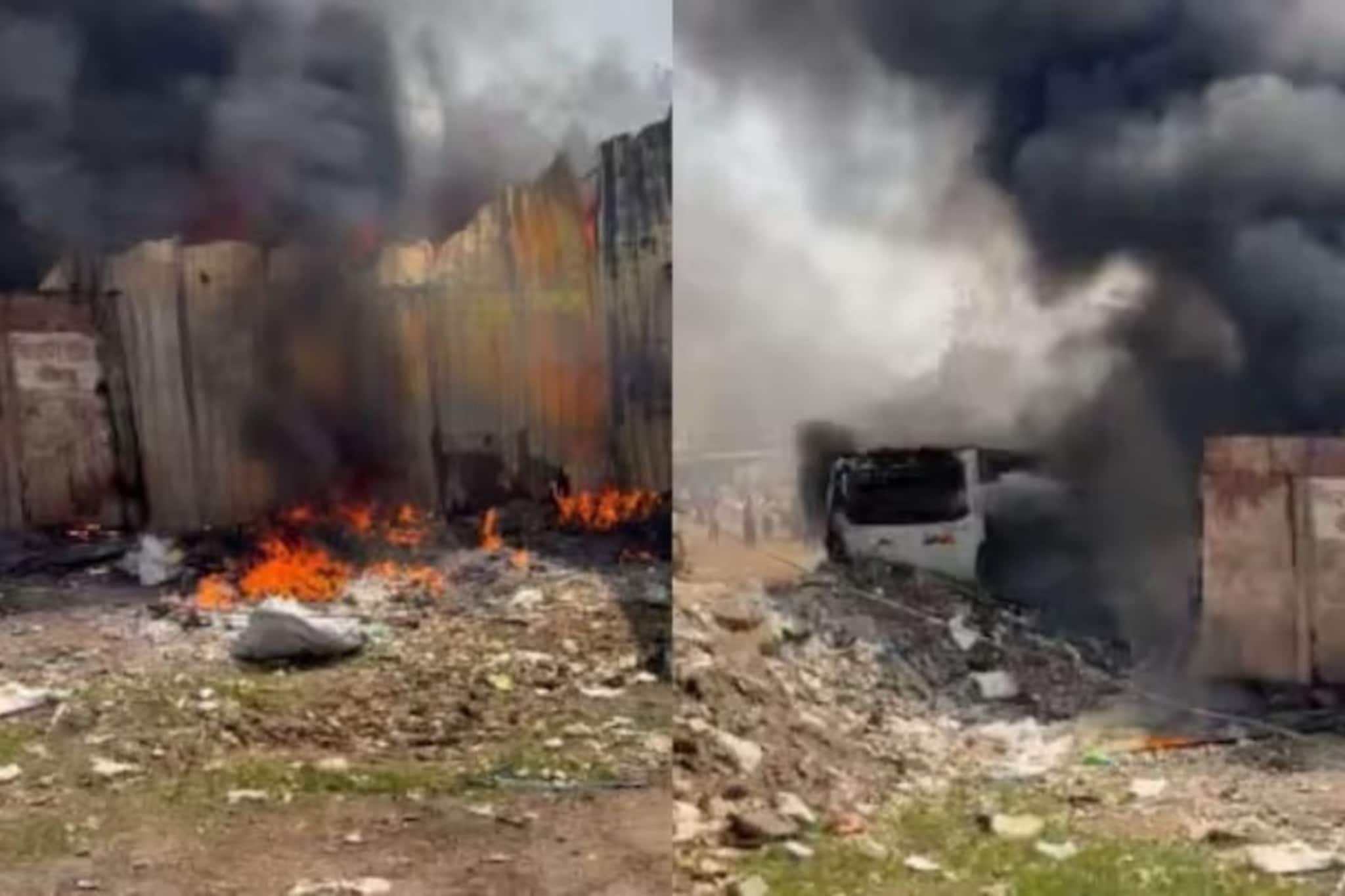 रुपीनगरमध्ये सिलिंडरचा जबरदस्त स्फोट, आगीने घेतला रौद्र अवतार