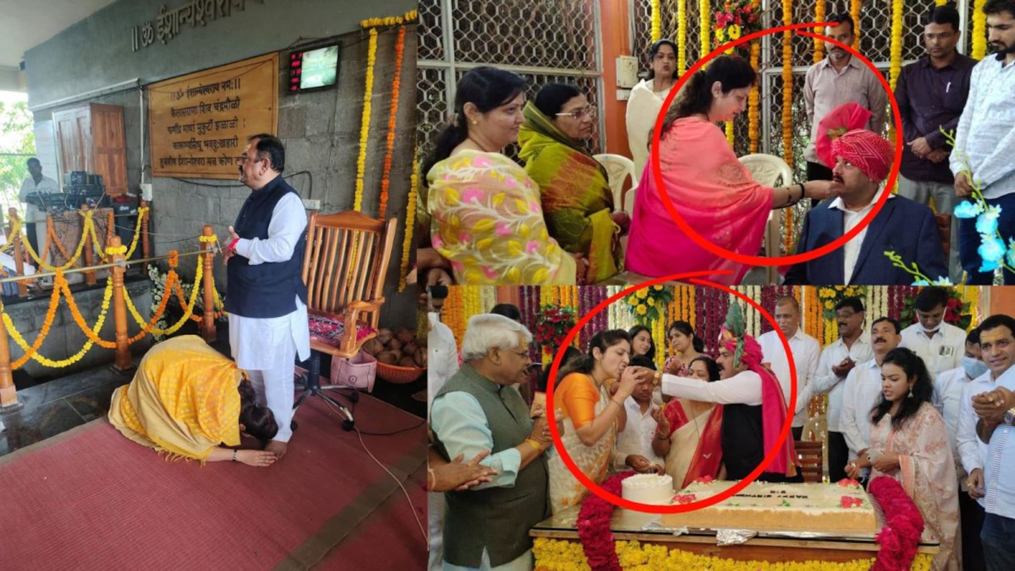 एकमेकांना केक भरवला, कॅप्टनच्या पायावर डोकं, अक्षरश: लोटांगण घातलं, चाकणकरांचे नवे फोटो