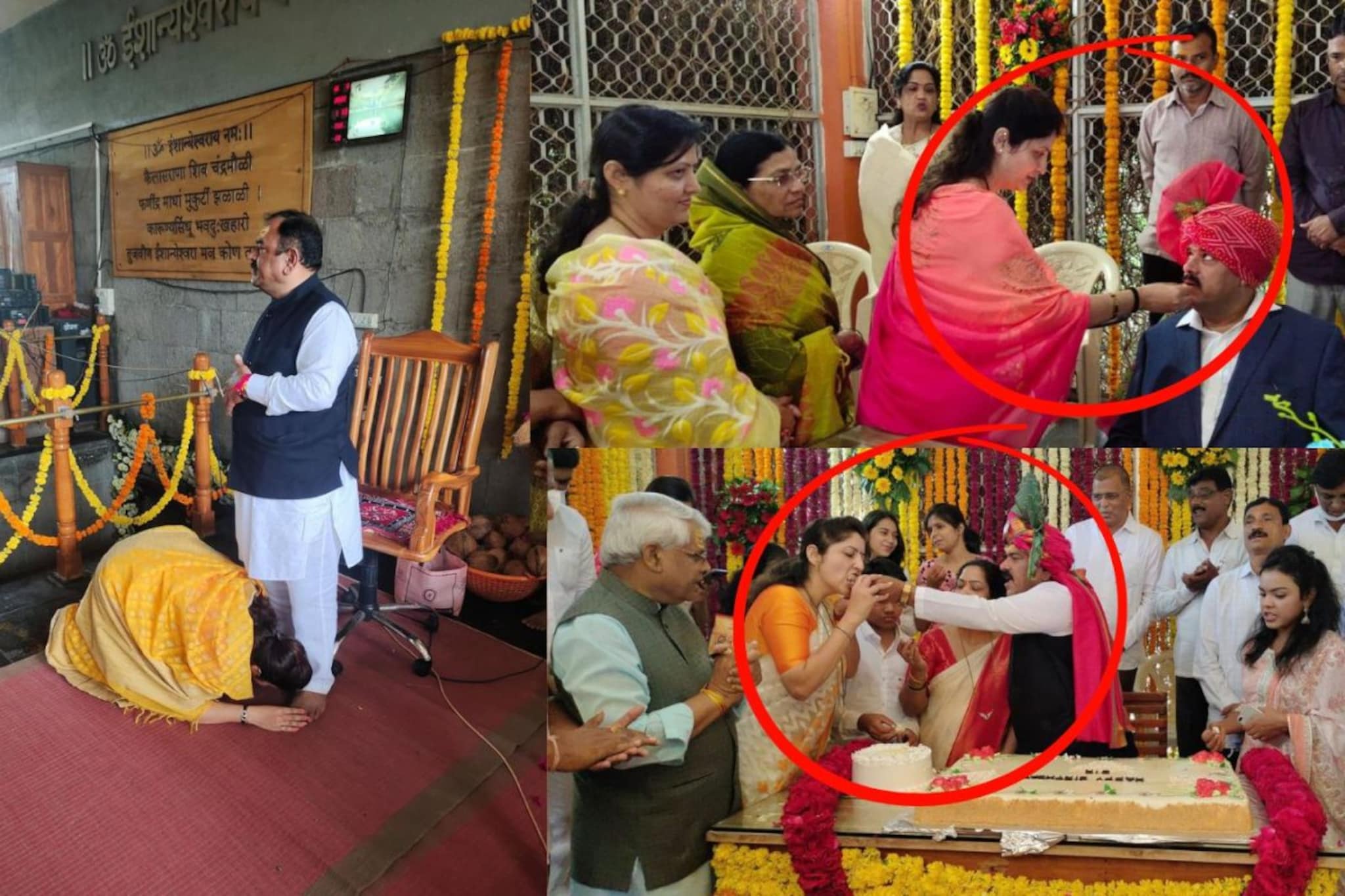 एकमेकांना केक भरवला, कॅप्टनच्या पायावर डोकं, अक्षरश: लोटांगण घातलं, चाकणकरांचे नवे फोटो