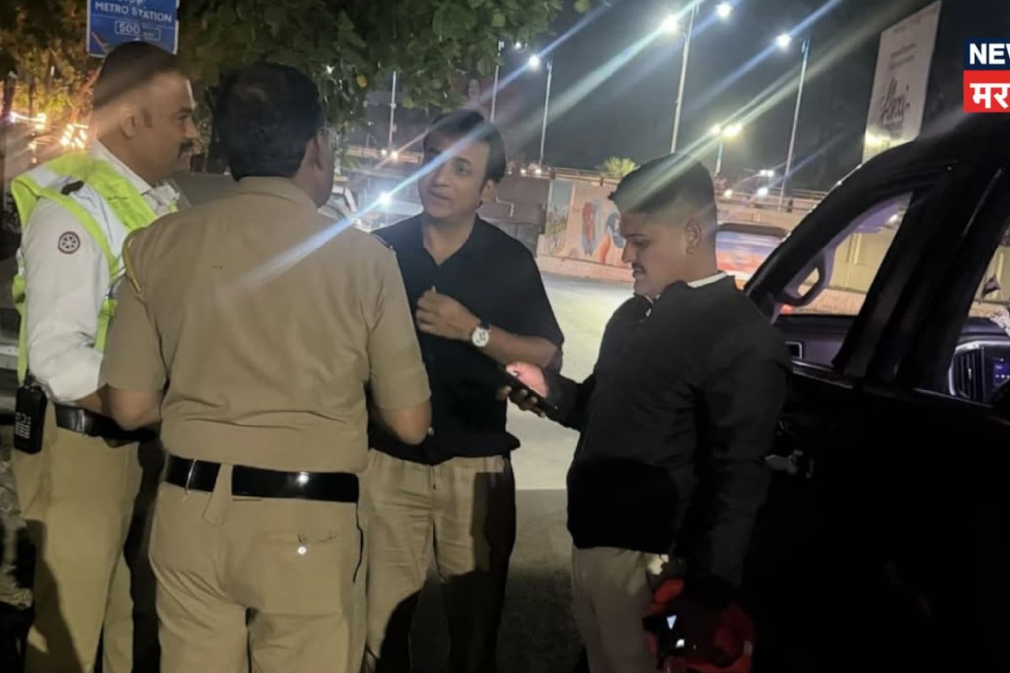 रात्री अचानक पोलिसांनी थांबवली गाडी, घाबरला संकर्षण कऱ्हाडे; अभिनेत्याने असं काय केलं?