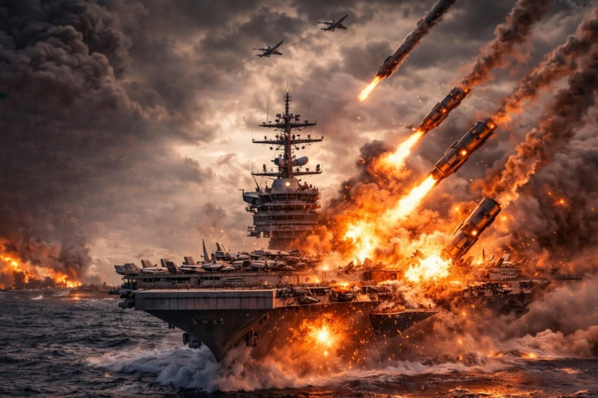 इराणचा भीषण पलटवार, अब्राहम लिंकन युद्धनौकेवर बॅलिस्टिक Missilesचा हल्ला