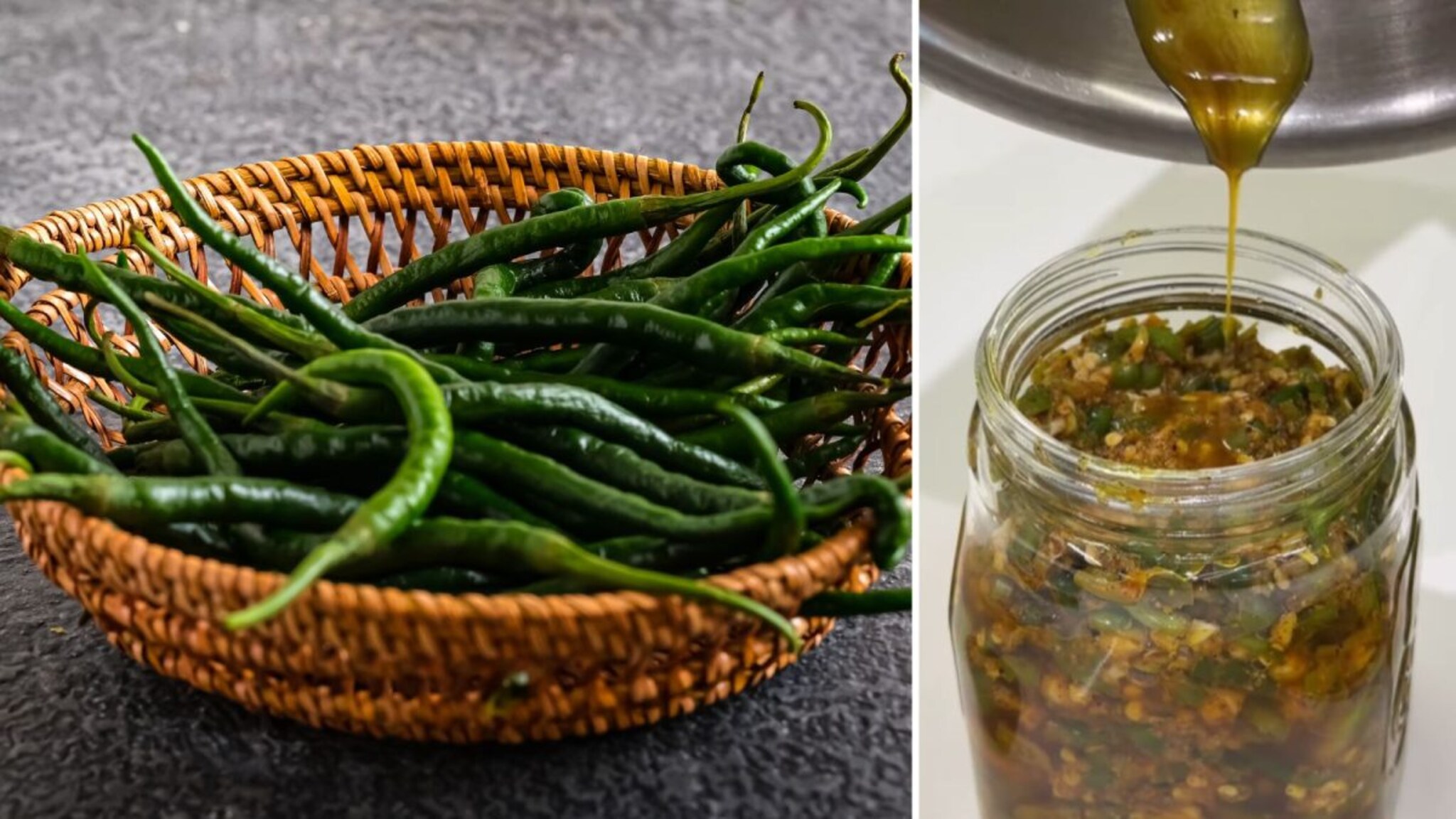 Instant Pickle : वरण-भातासोबत खा नाहीतर भाकरीसोबत, चव चौपट वाढवेल हिरव्या मिरचीचं इन्स्टंट लोणचं! पाहा रेसिपी