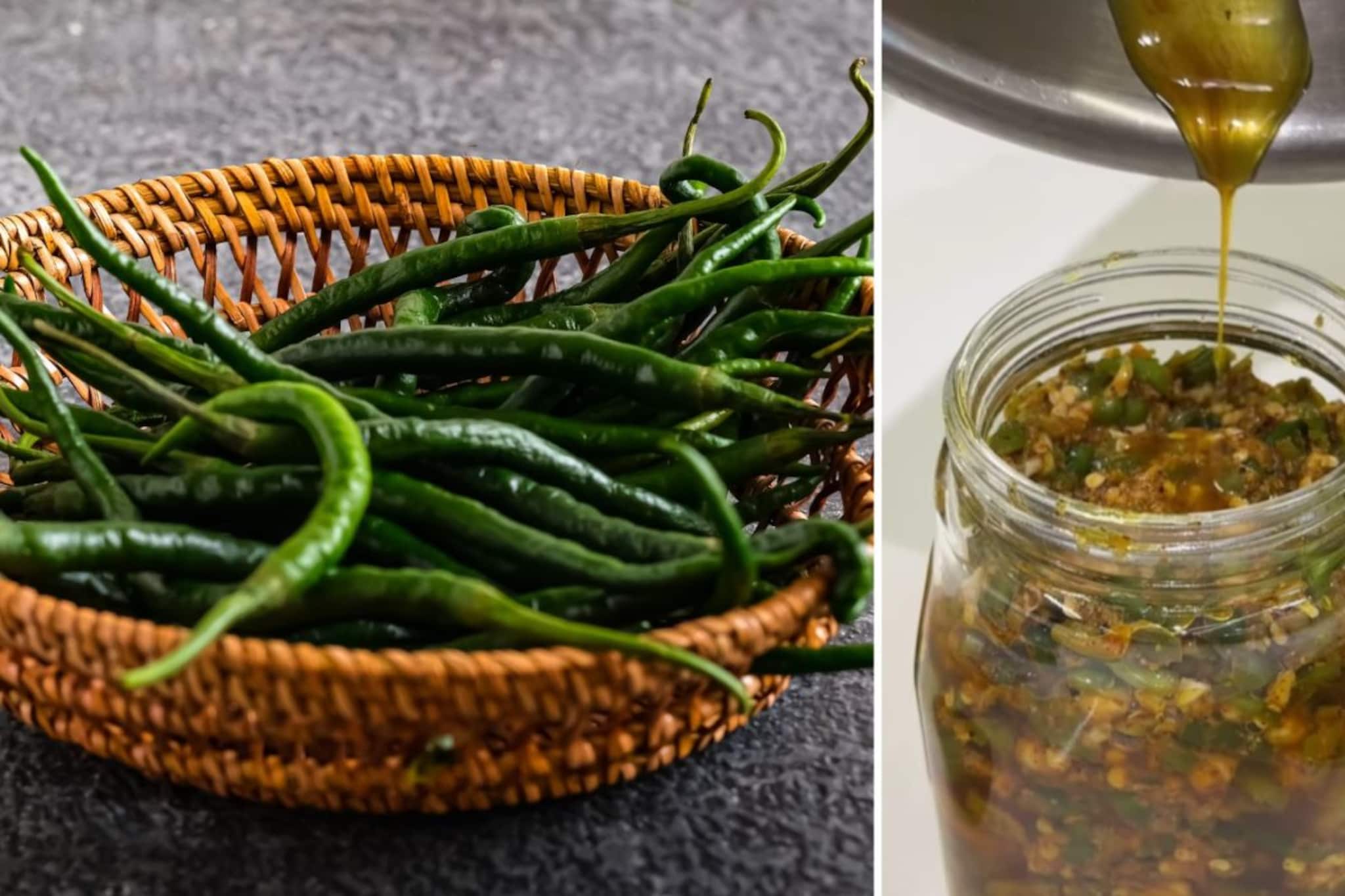 वरण-भातासोबत खा नाहीतर भाकरीसोबत, चव चौपट वाढवेल हिरव्या मिरचीचं इन्स्टंट लोणचं!