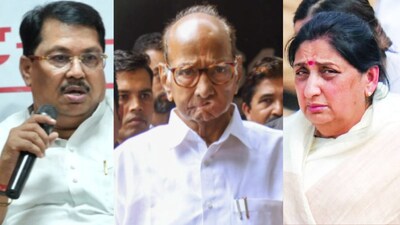 विजय वडेट्टीवार-शरद पवार-सुनेत्रा पवार