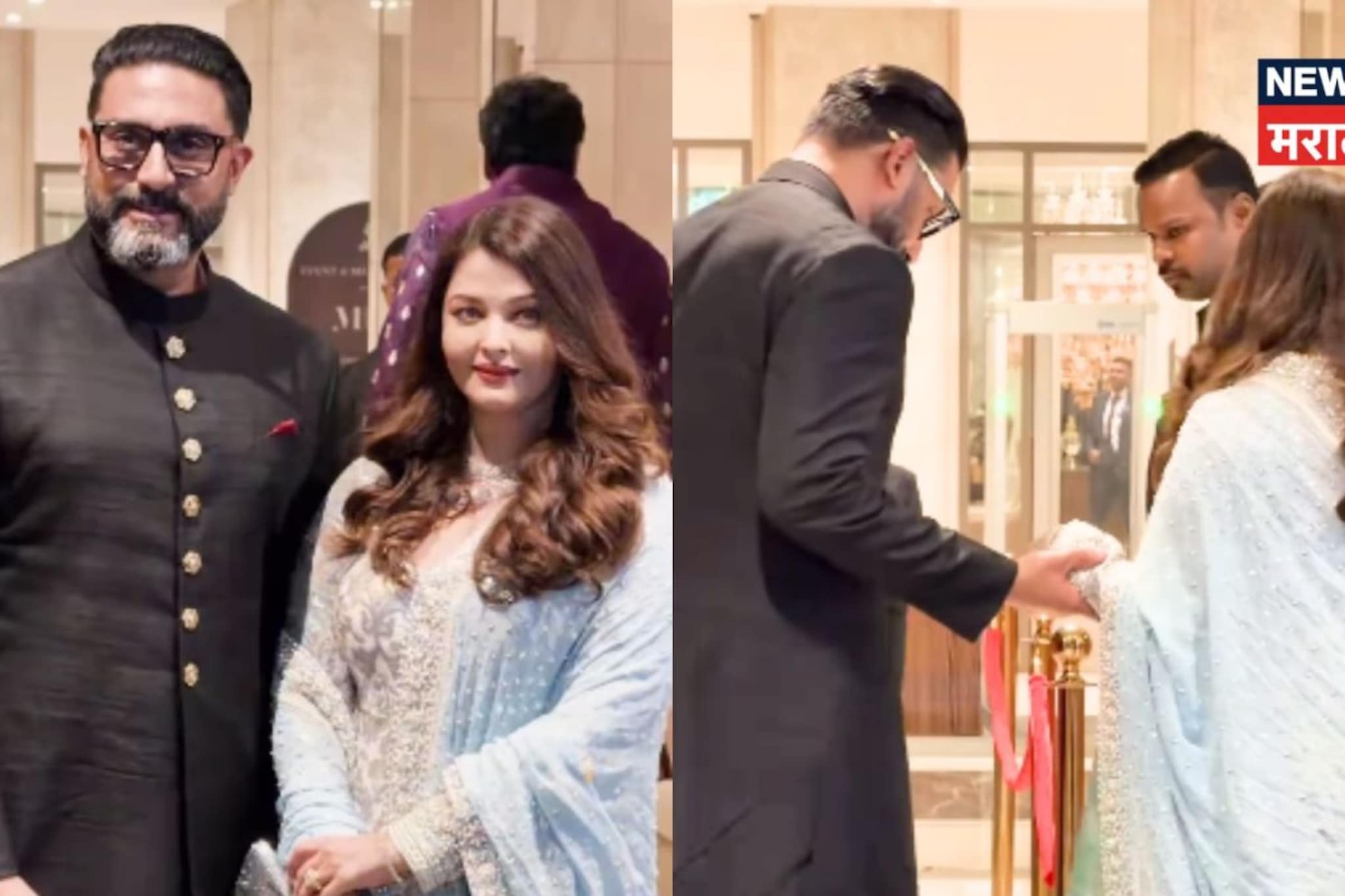 सगळ्यांसमोर हात हातात घेतलं अन्... अर्जुनच्या लग्नात ऐश्वर्या - अभिषेकची एन्ट्री