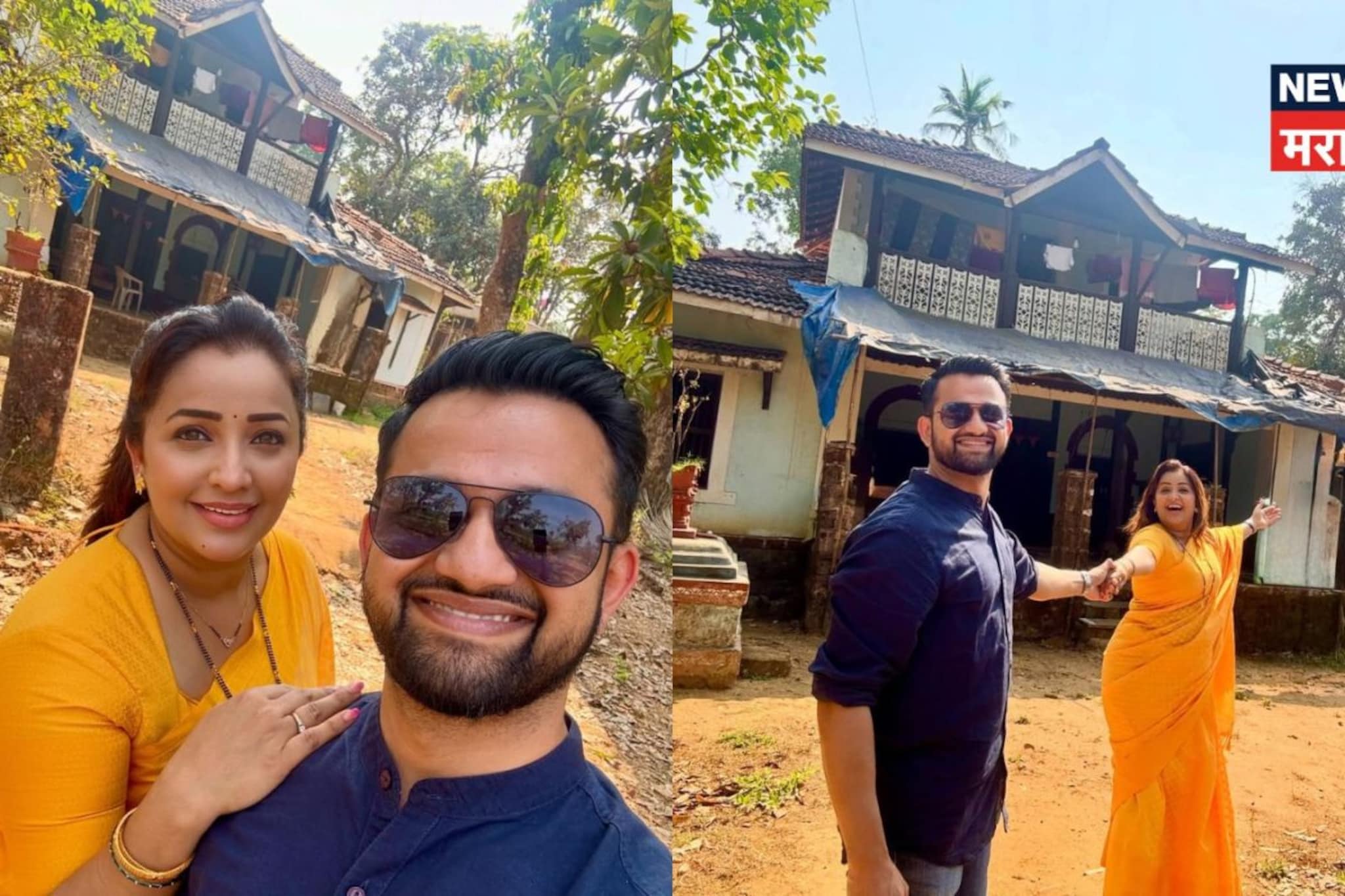 लगीन झालो पण नाईकांना इसरली नाय! नवऱ्याला घेऊन वाड्यावर पोहोचली शेवंता! PHOTO